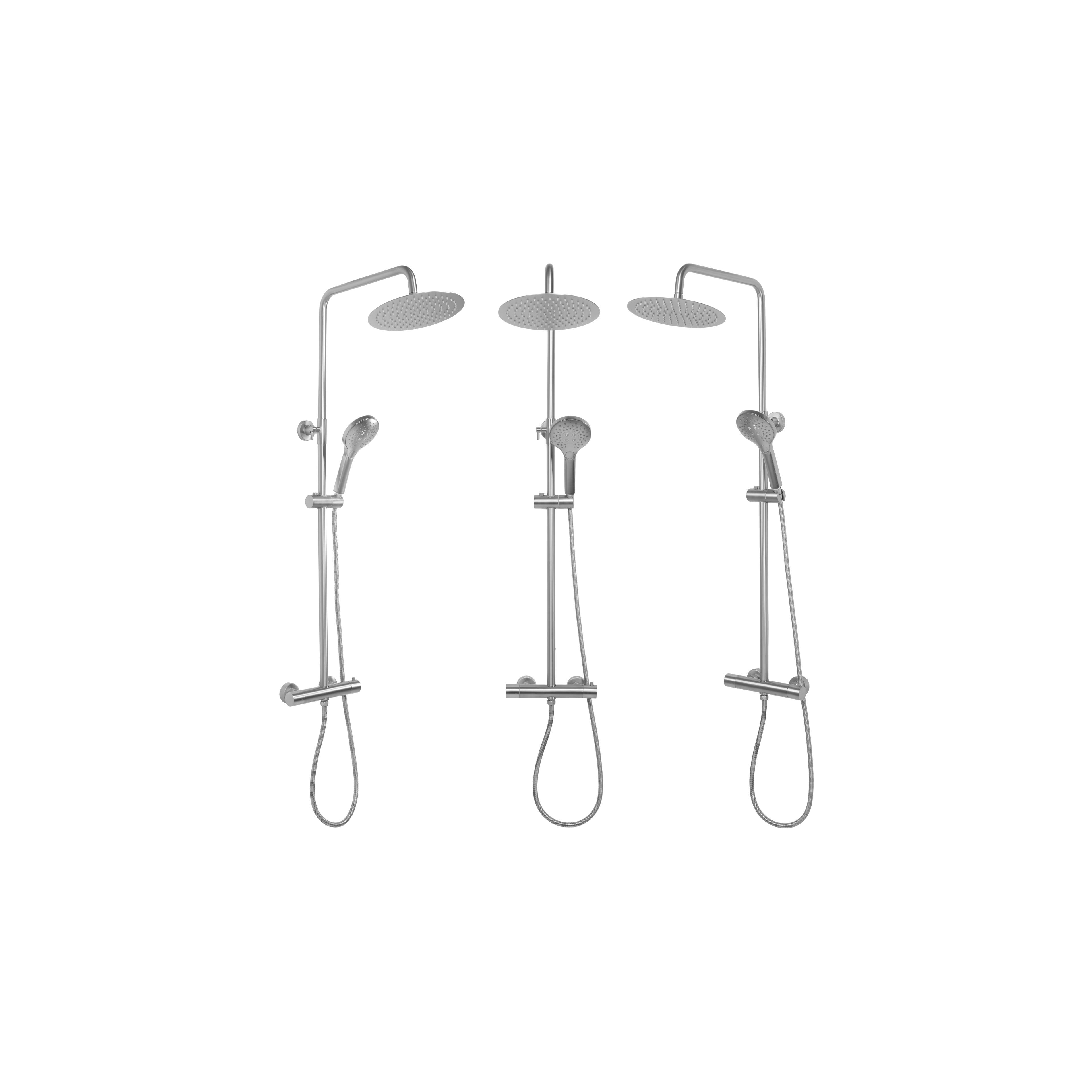 Set doccia con termostato REA VINCENT NICKEL BRUSH INOX