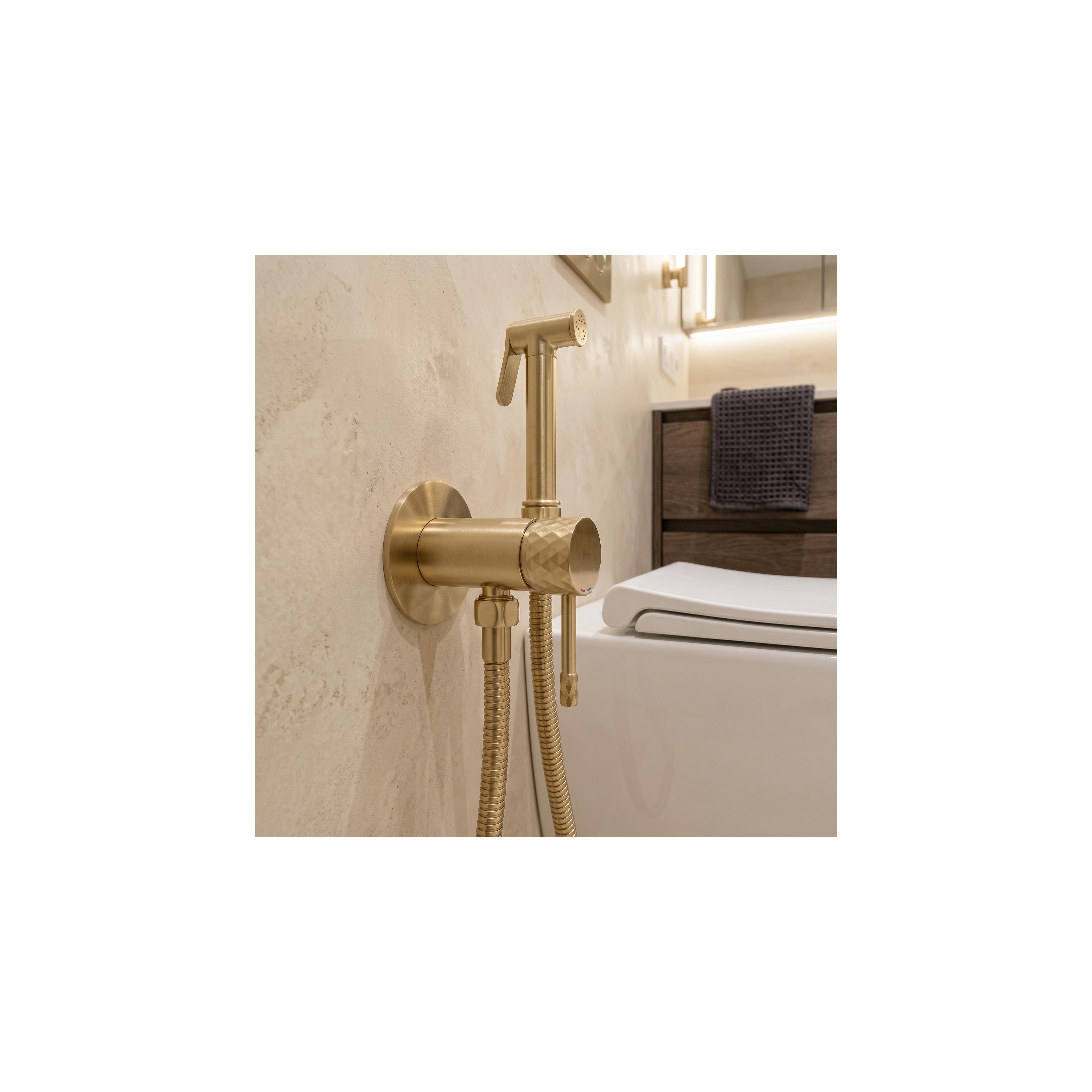 Bidetarmatur REA Lungo Loop Diamond Brush Gold