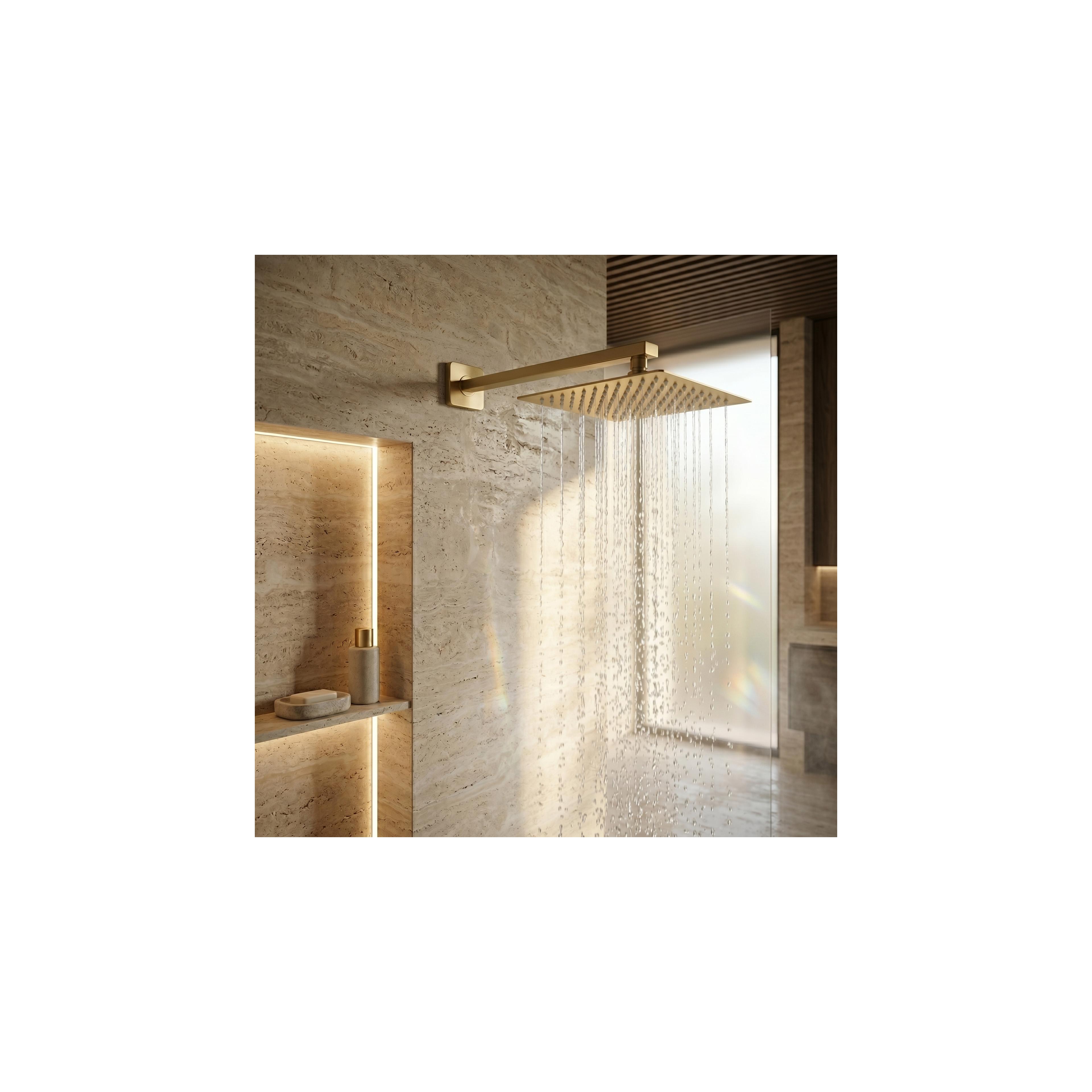 Square shower arm REA JS-9022BG 40cm Brush Gold
