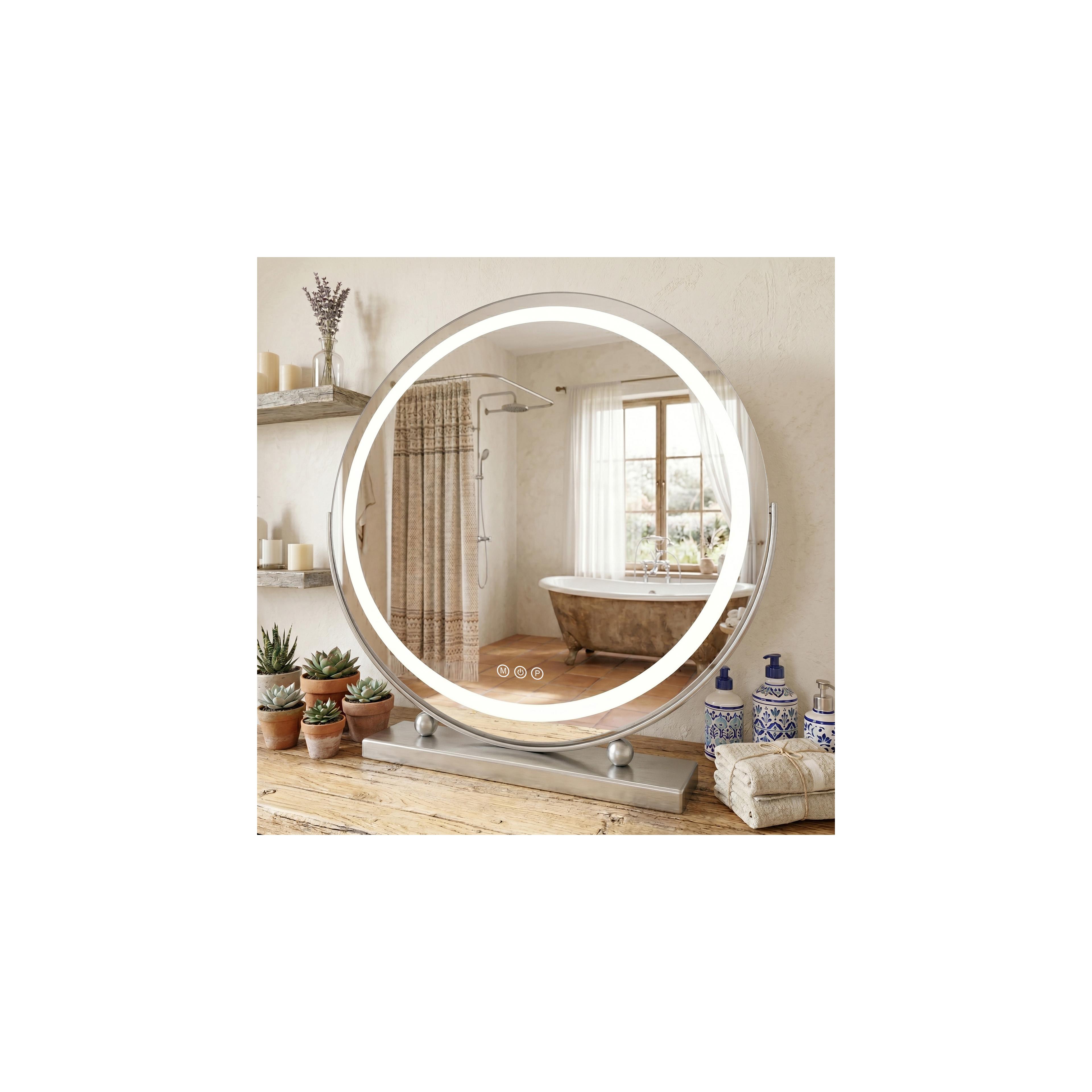 Spiegel LED MAKE-UP Chrome 50 cm