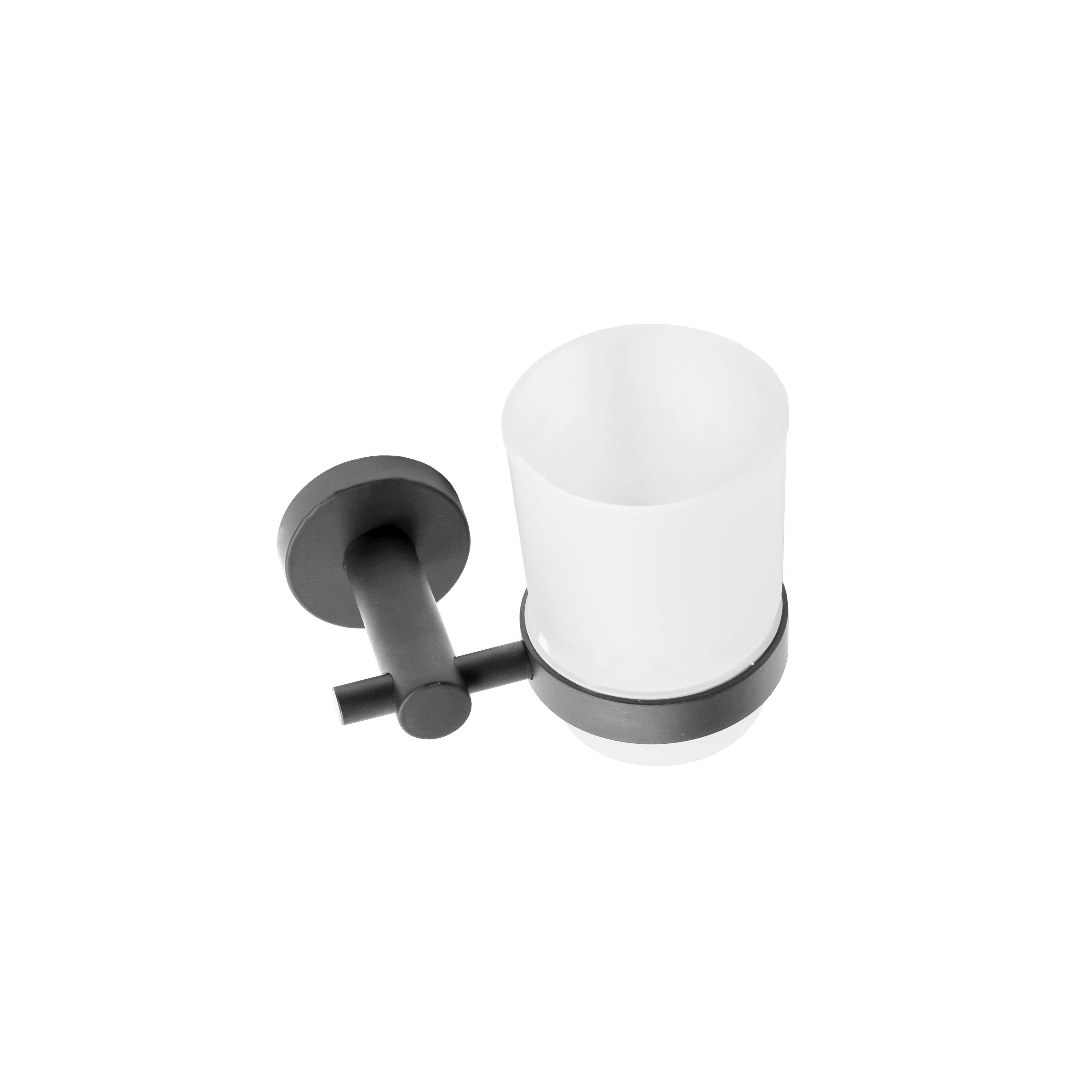 Bathroom mug 322233A LEO Dark Titanium