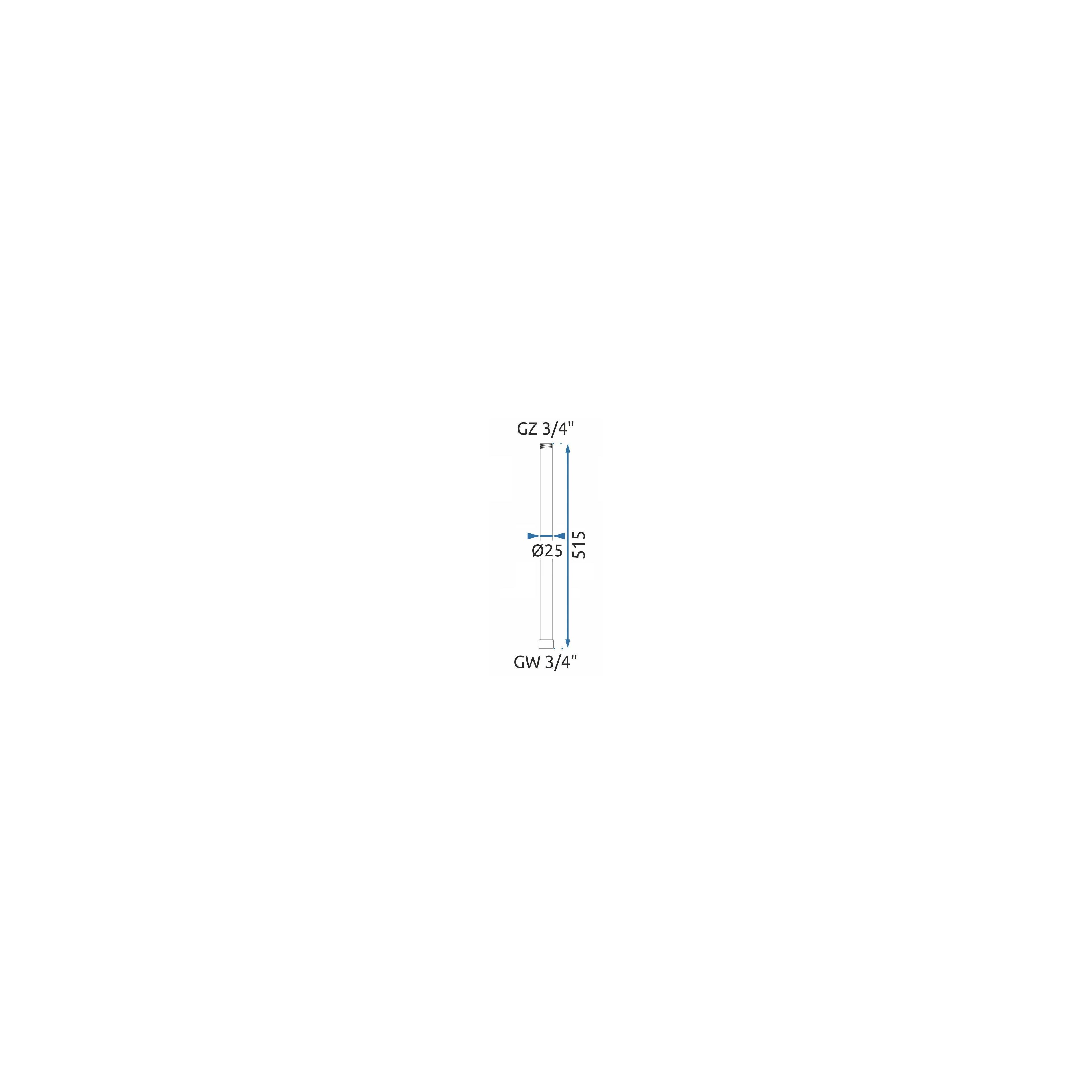 Extension for a bathtub and shower set CHROM 50cm
