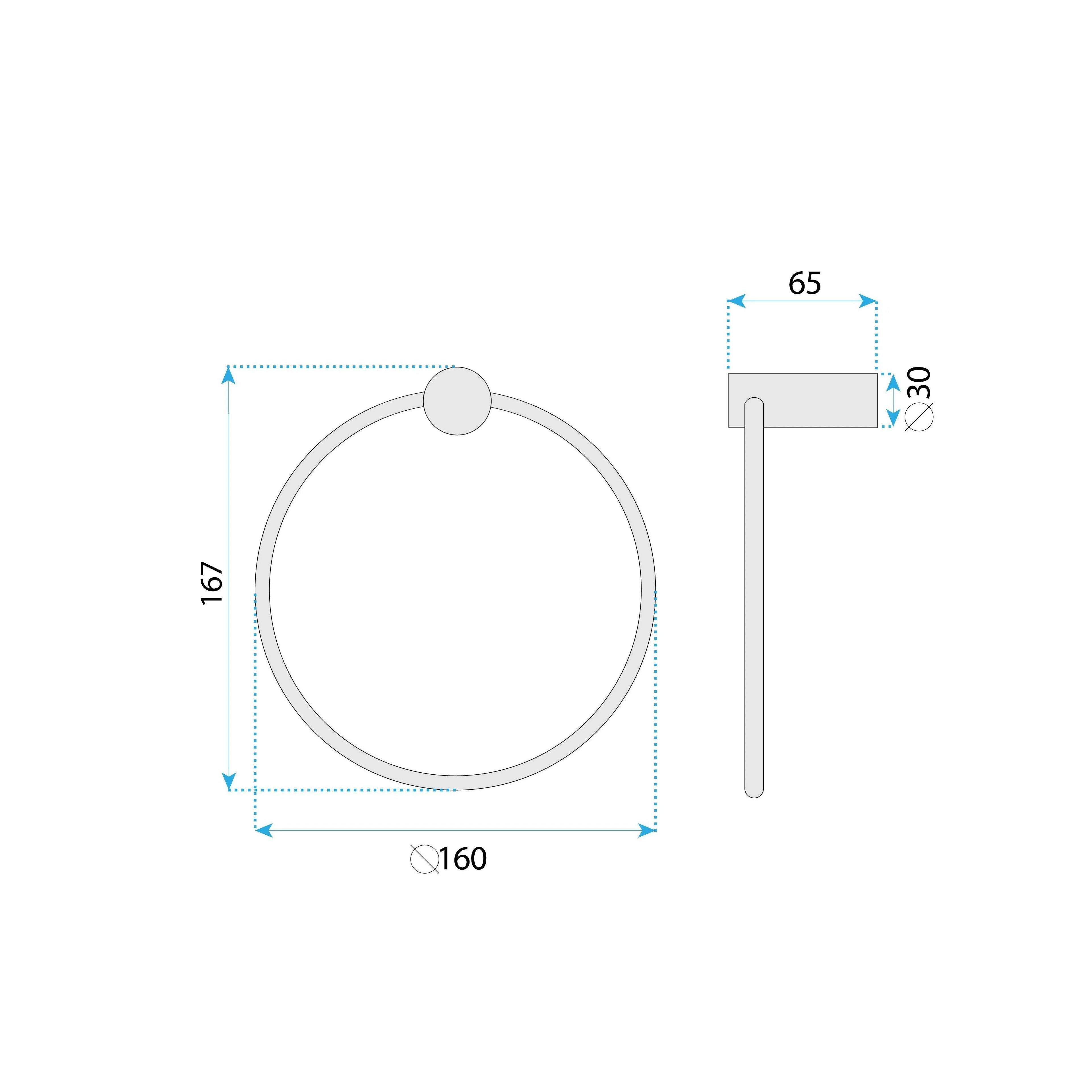 Badezimmerhaken Ring 64106 SOLO Titan