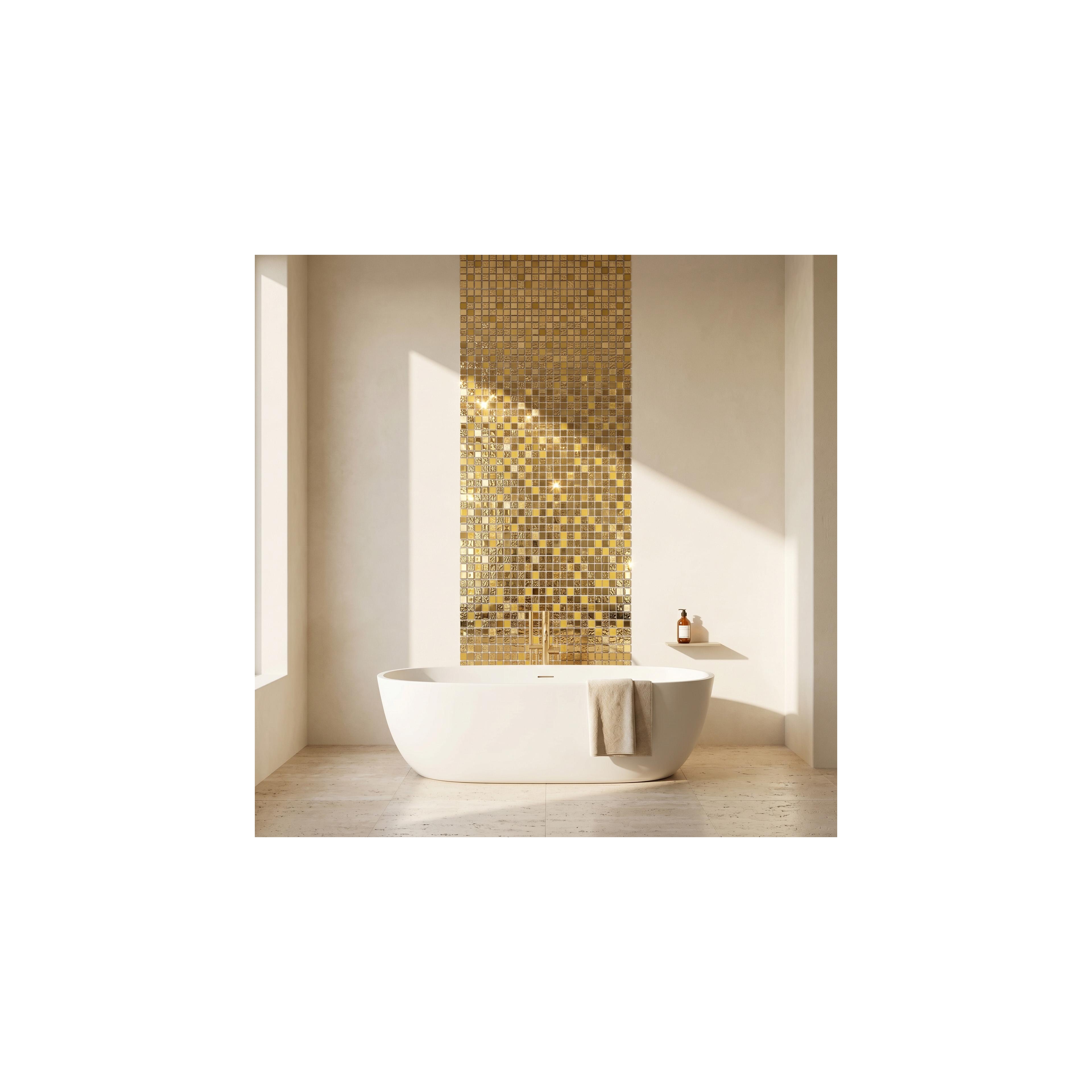 Mosaik Dekor P14016 30x30cm Gold Glass
