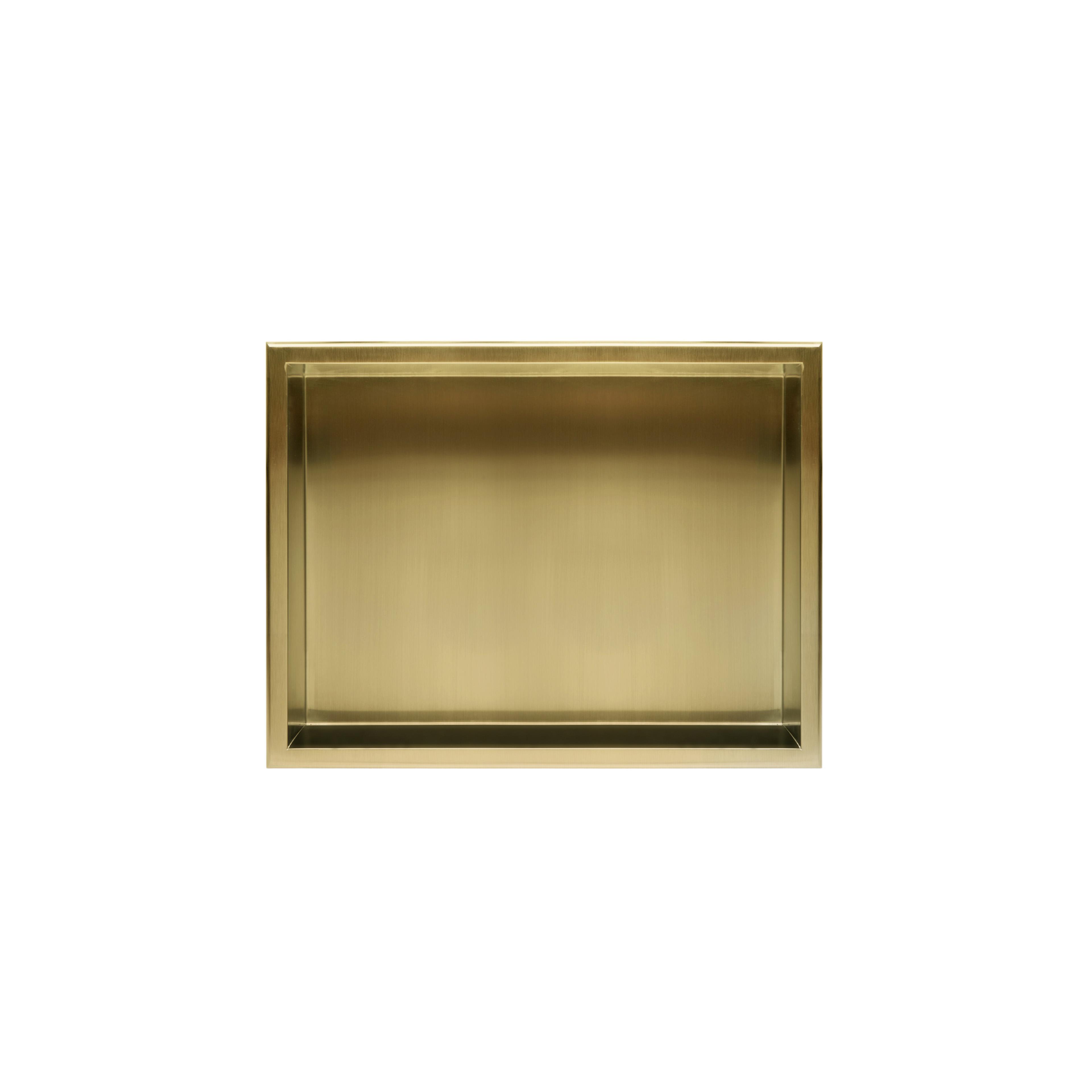 bathroom shelf 30x45 gold brush