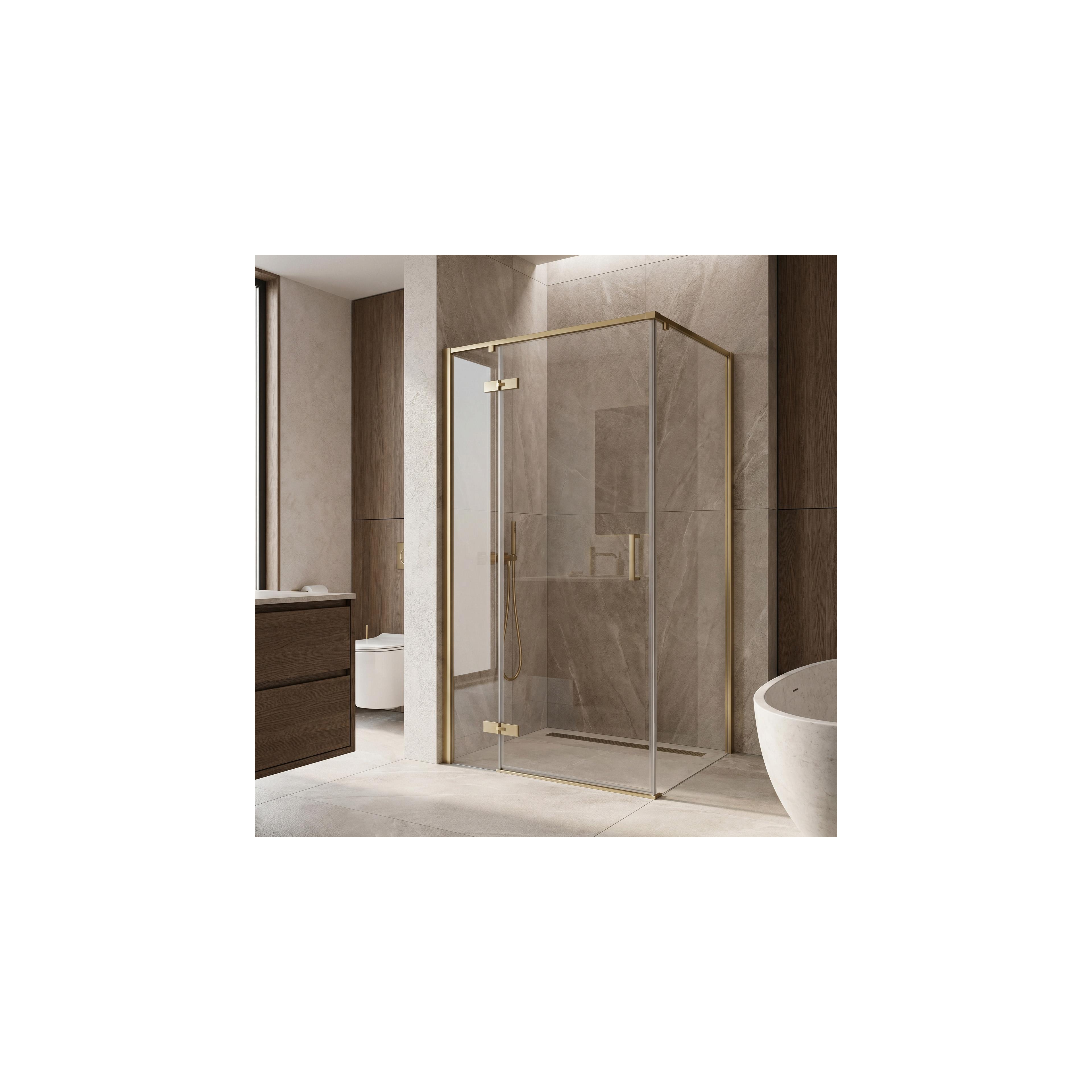 Duschkabine Rea Bruno 100x80 Brush Gold