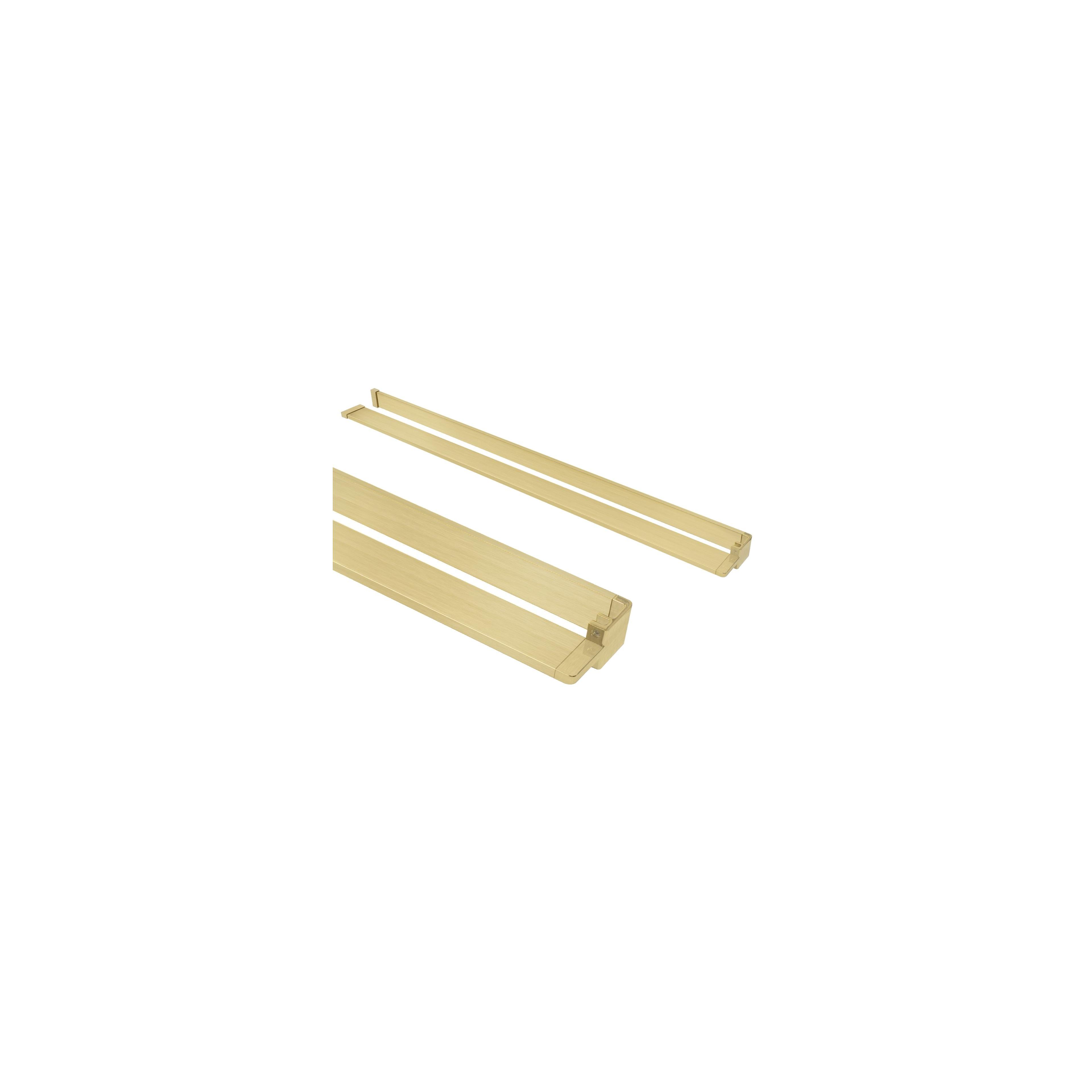 Rea Aero Intimo Gold Brushed N 120 Walk In dušisein riiuli ja Evo riidepuuga