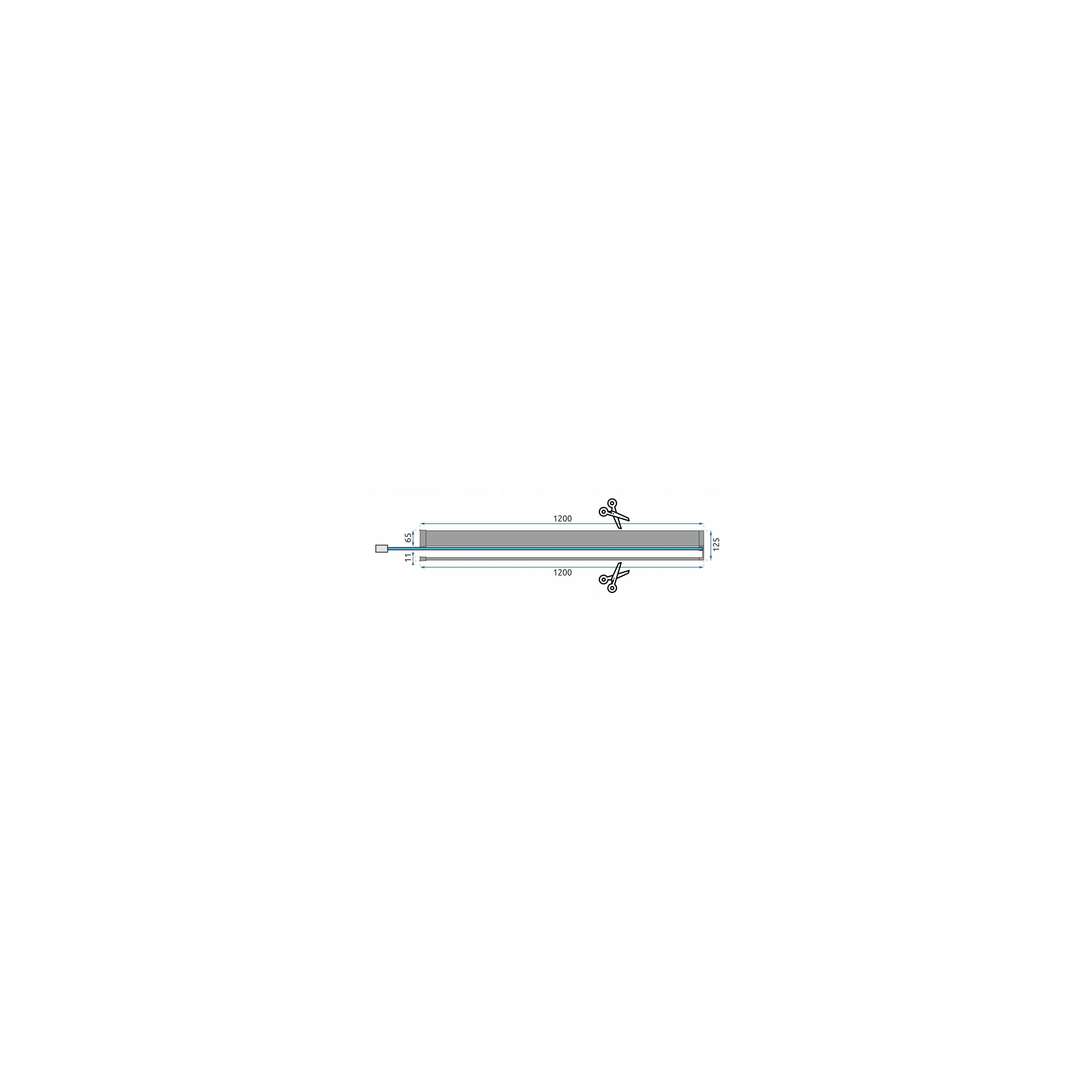 Shower screen Rea Aero Gold N 120 Walk In + EVO