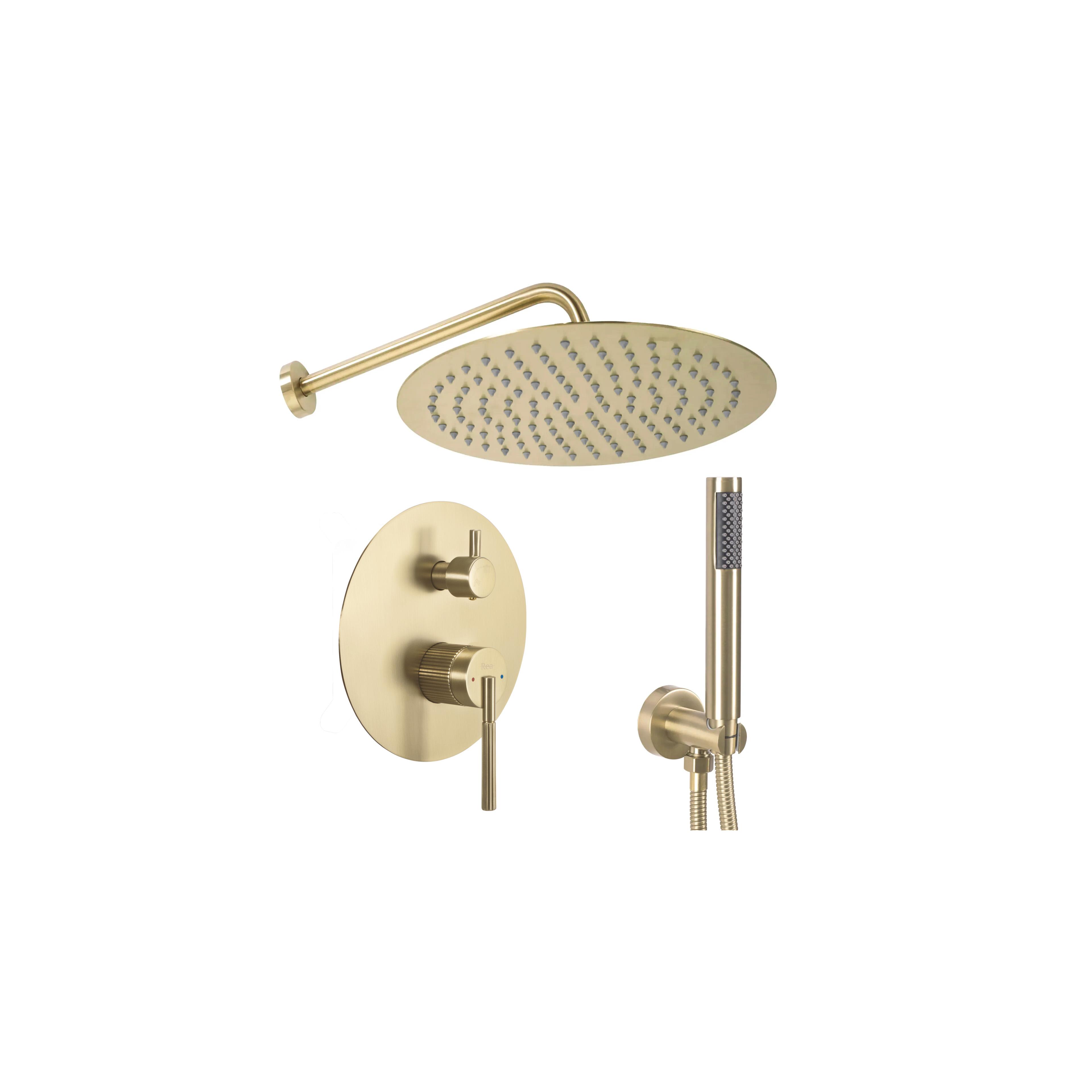 Komplet za tuširanje za vgradnjo Rea Argon Gold Brush  + BOX