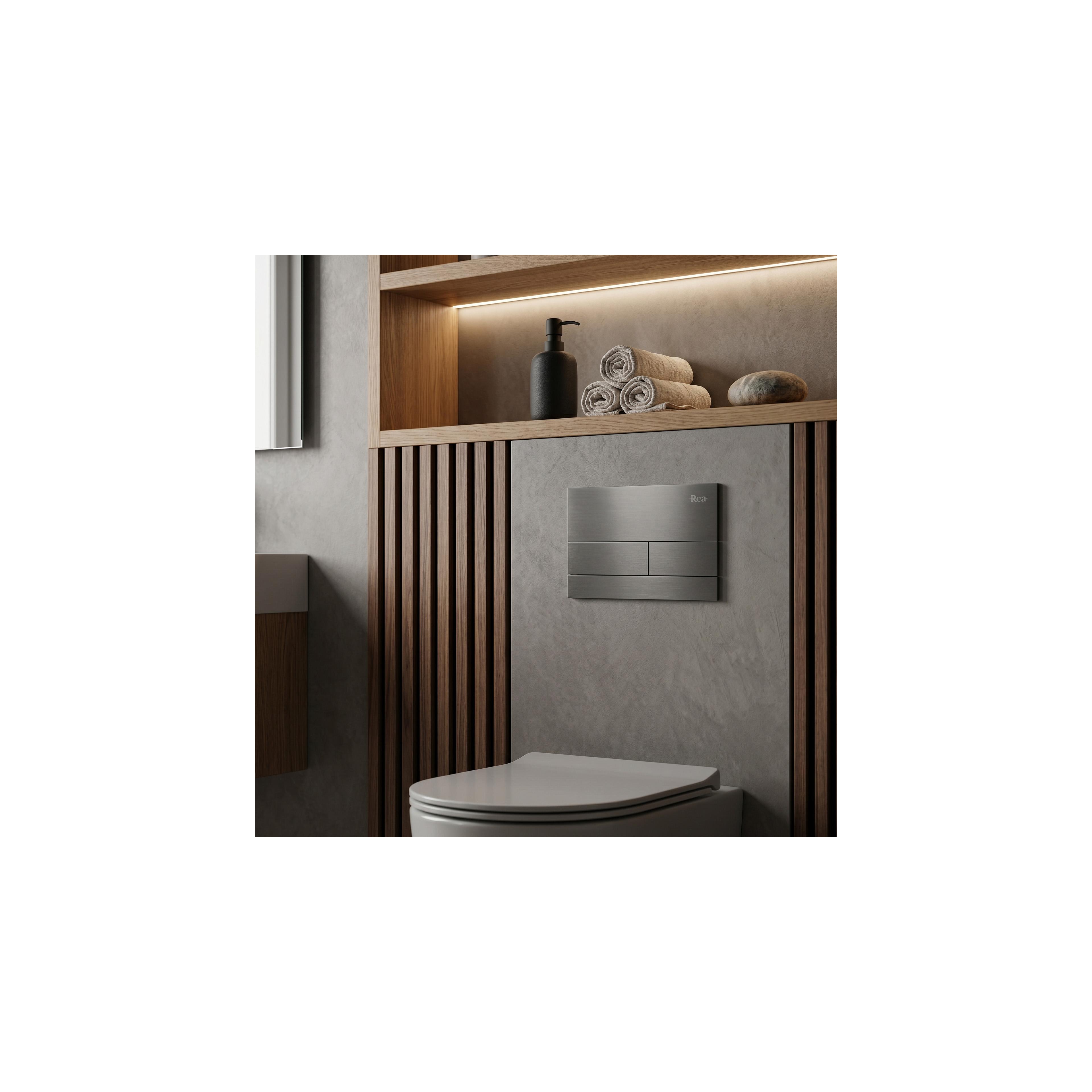 Gestell unterputzset Slim 024N für WC becken mit T taste Tytan