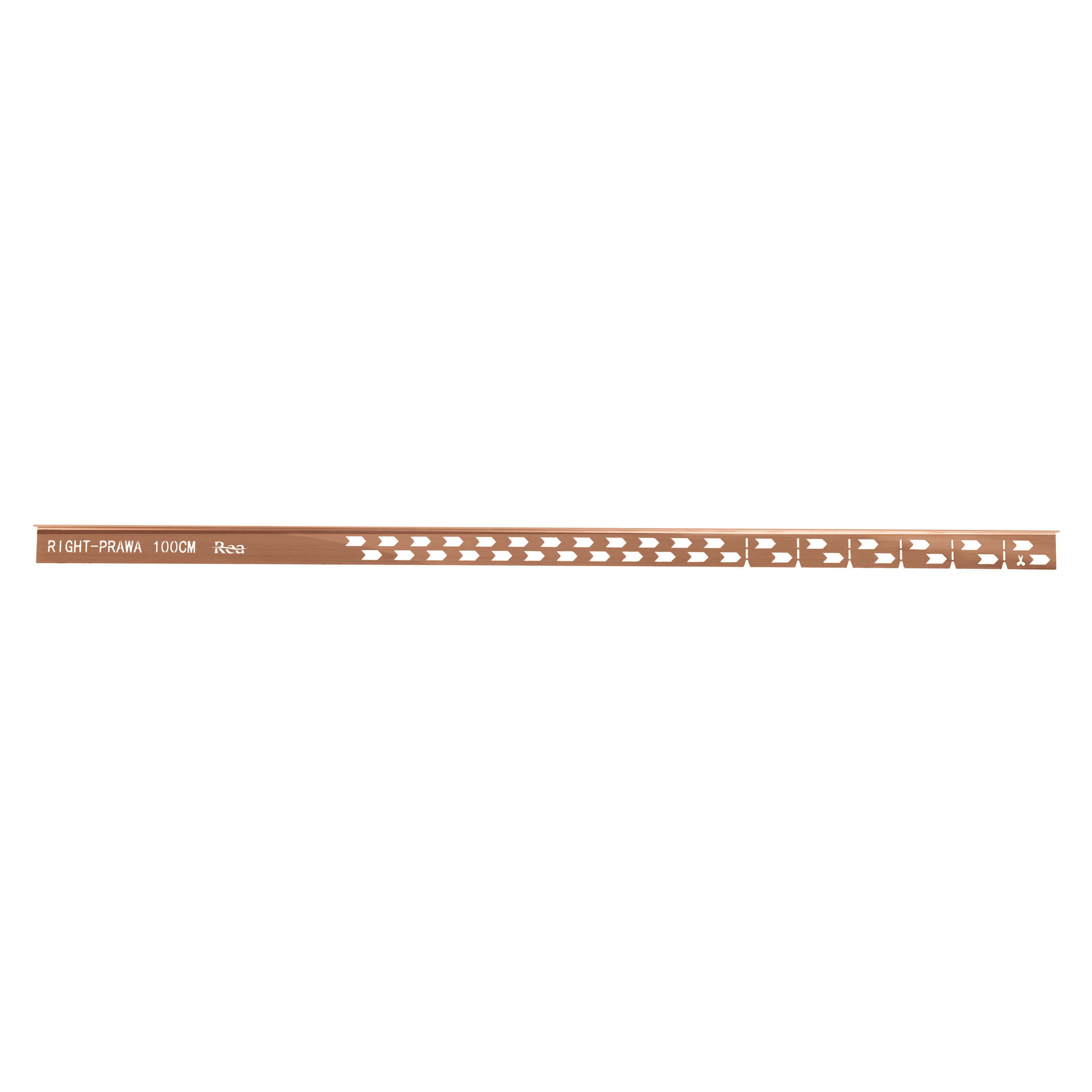 Shower tray skirting panel 100cm Brush Copper