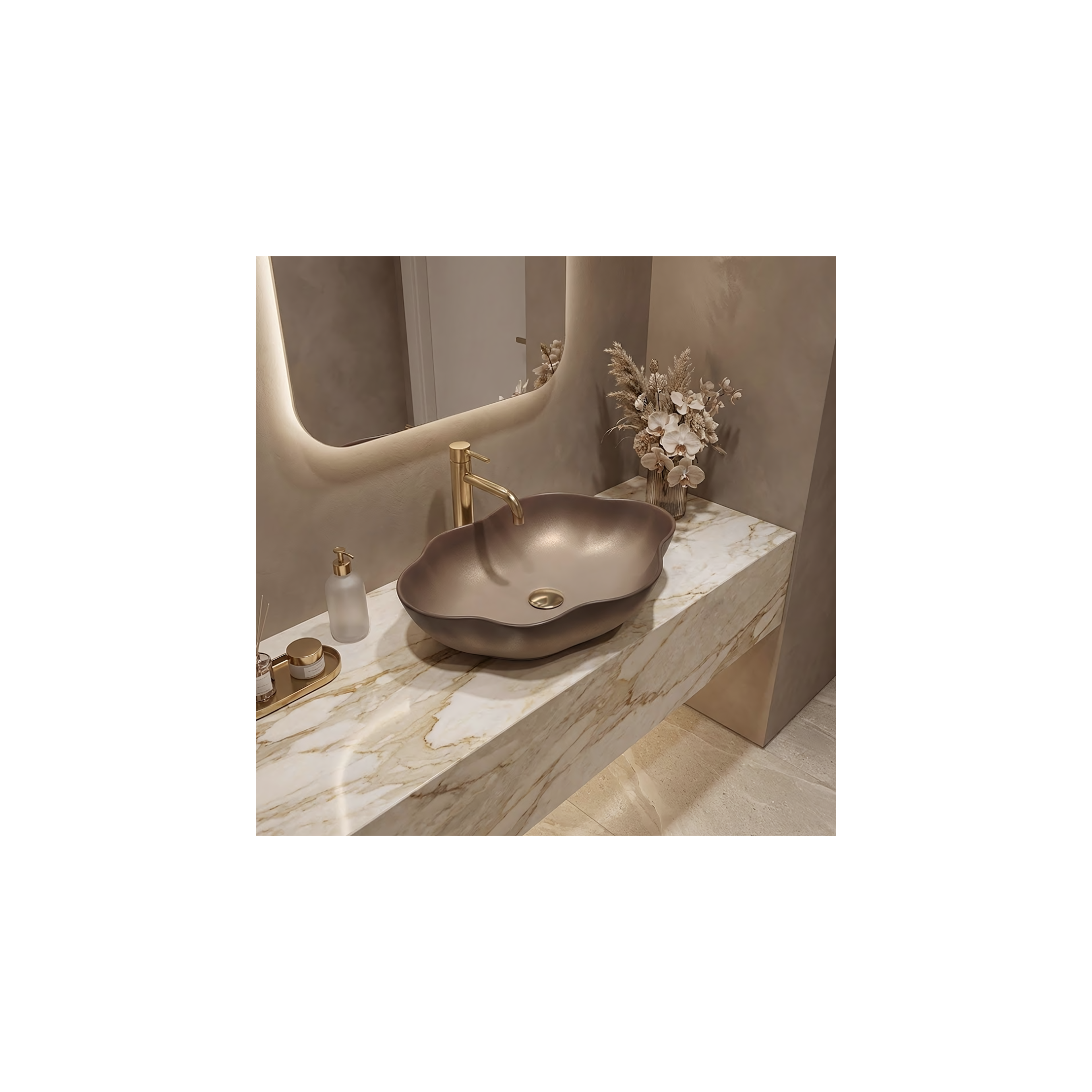 Aufsatzwaschbecken Rea Pearl Ombre
