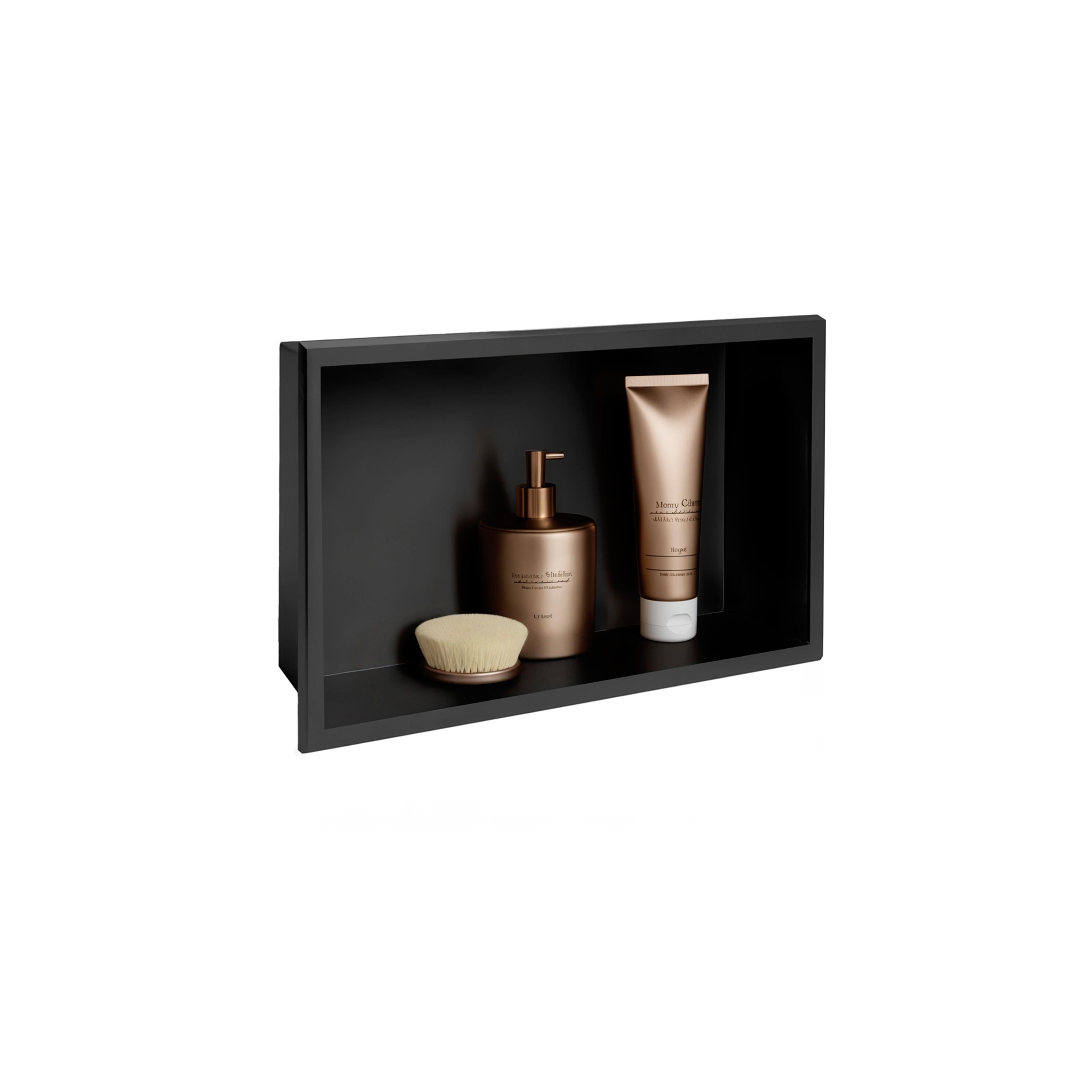 NISCHENREGAL BAD 30x45 schwarz matt