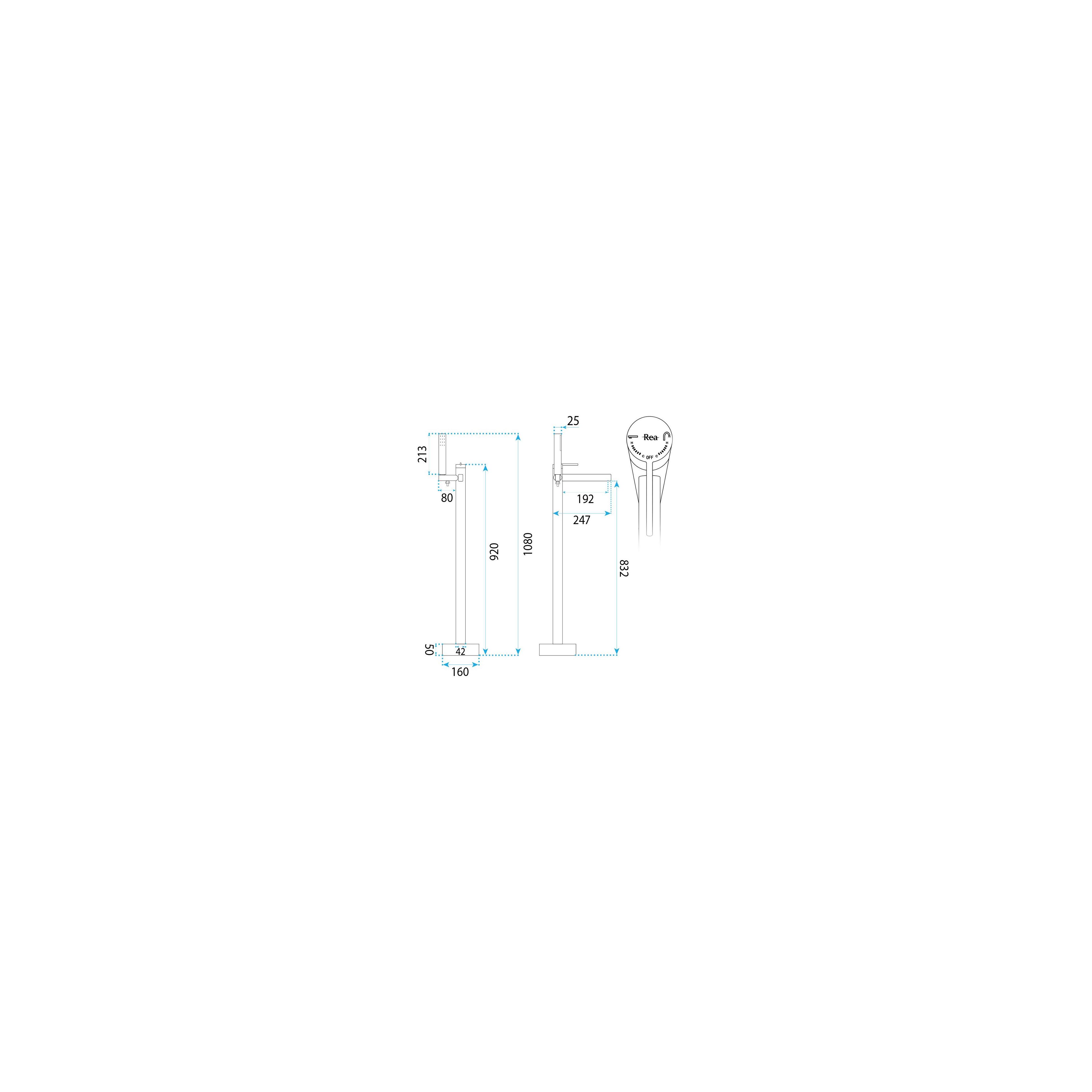 Free-standing faucet Rea Grace Titan