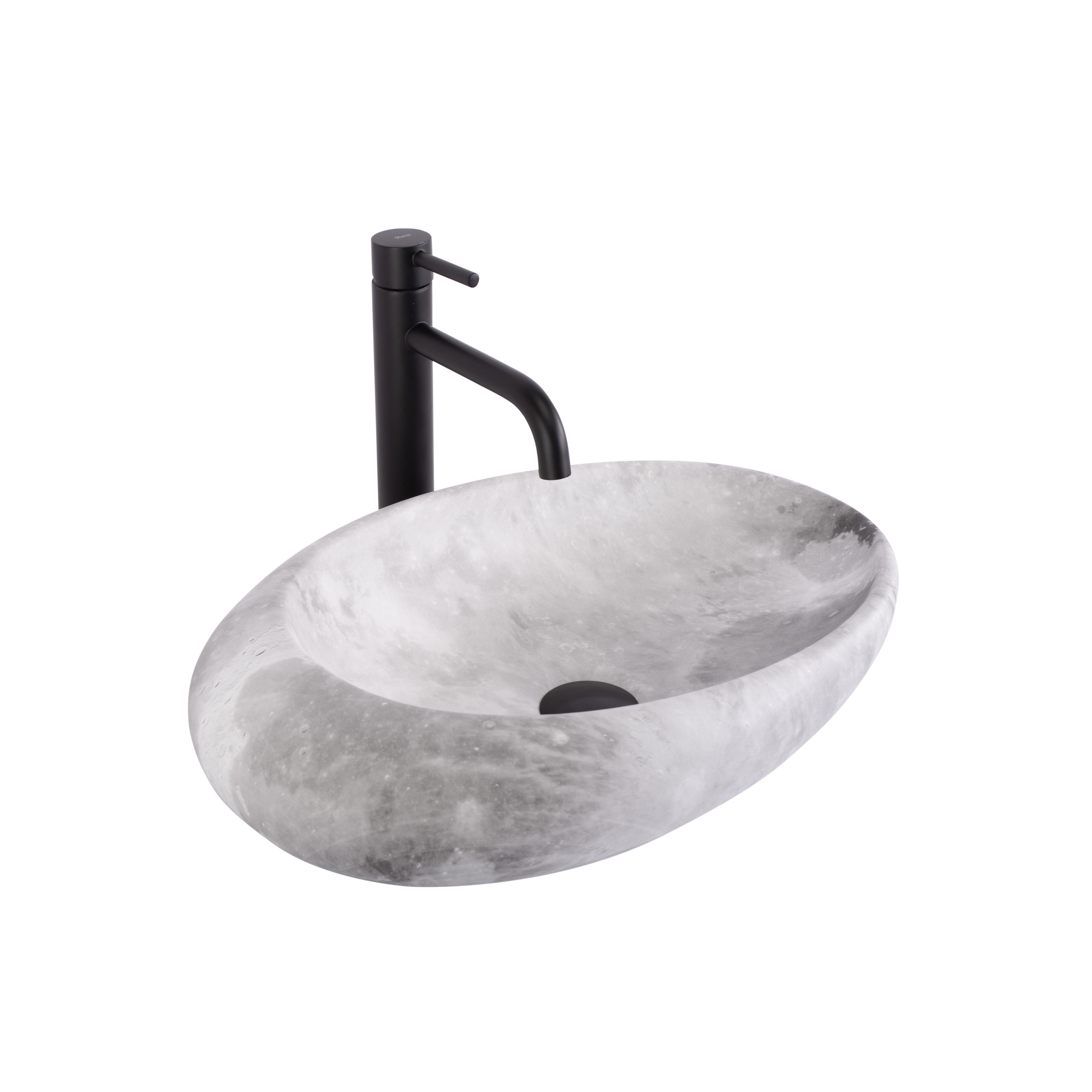 Lavabo sobre encimera Rea Roxy C Stone L.GREY