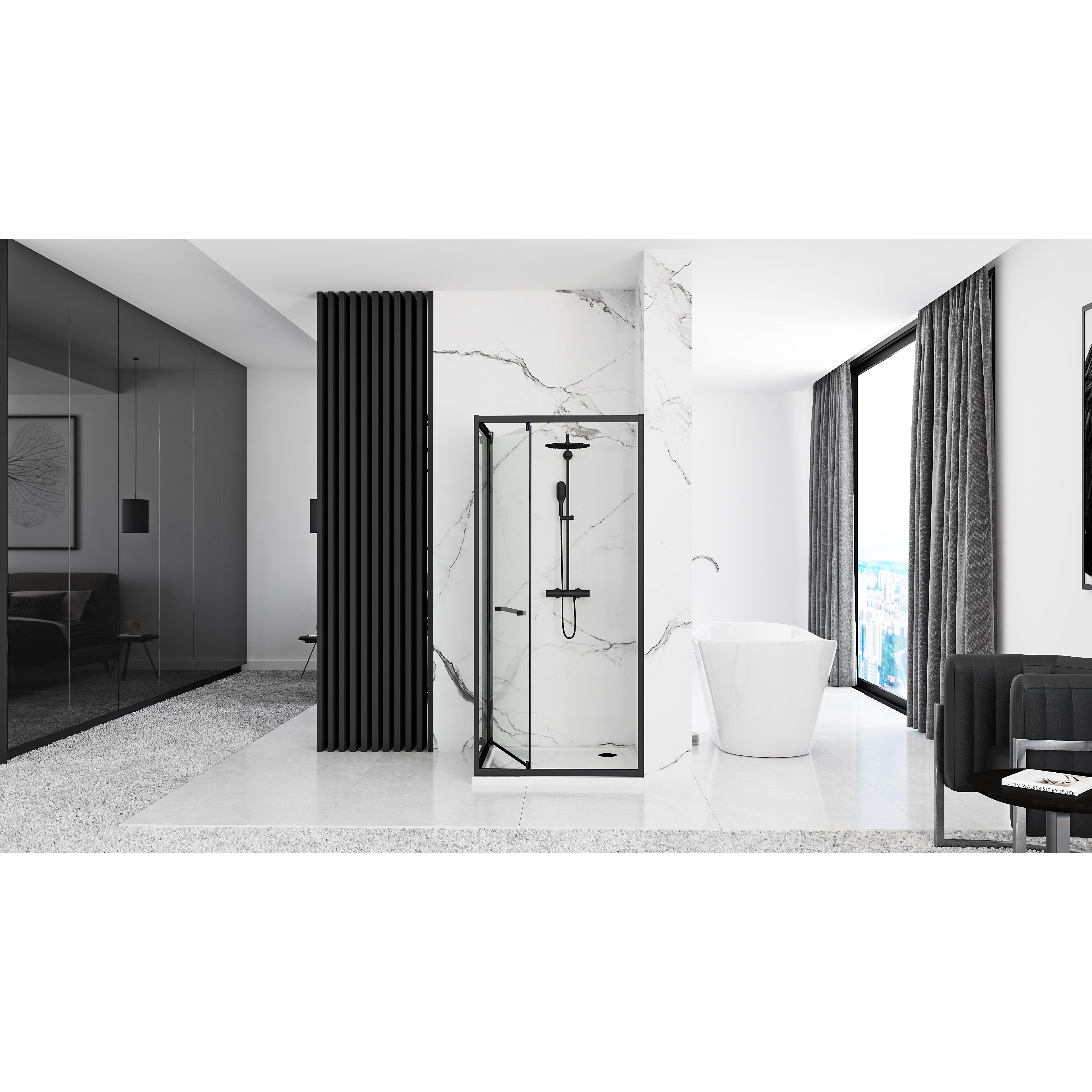 Душевая кабина Rea Space In Black 80x100