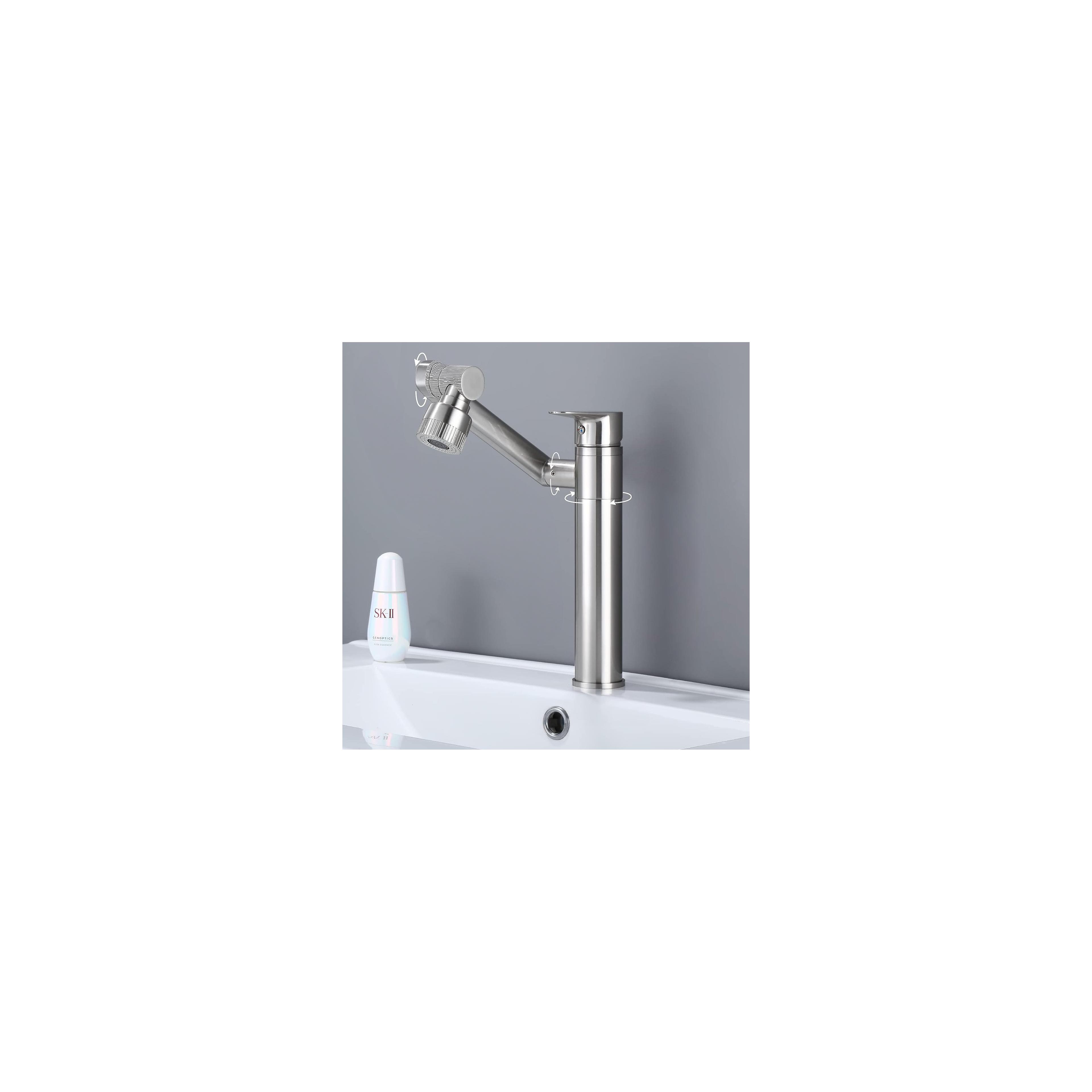 Waschbeckenarmatur Rea PACO Nickel Brush INOX High