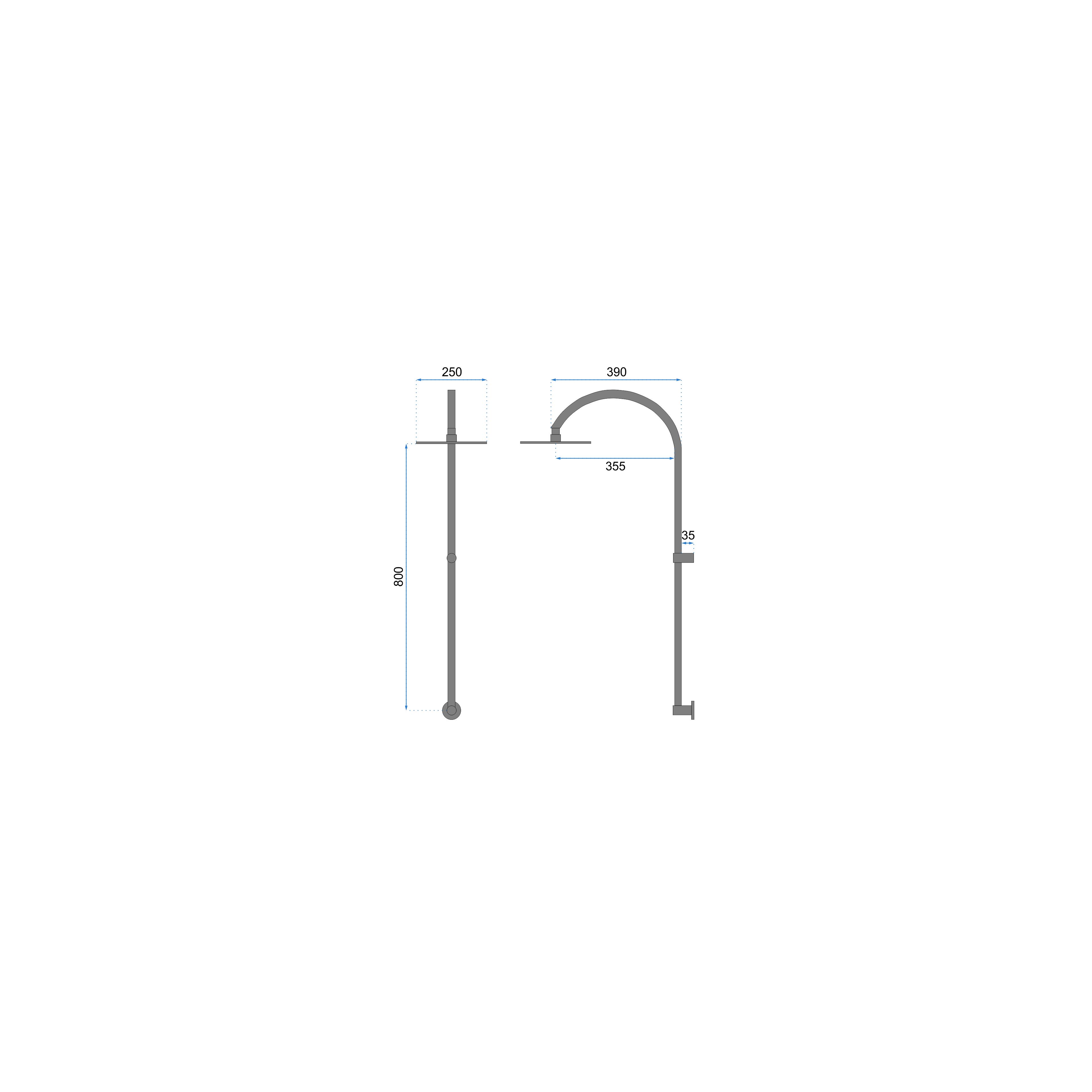 Set pentru dus Lugano Black Rea incastrabil +BOX