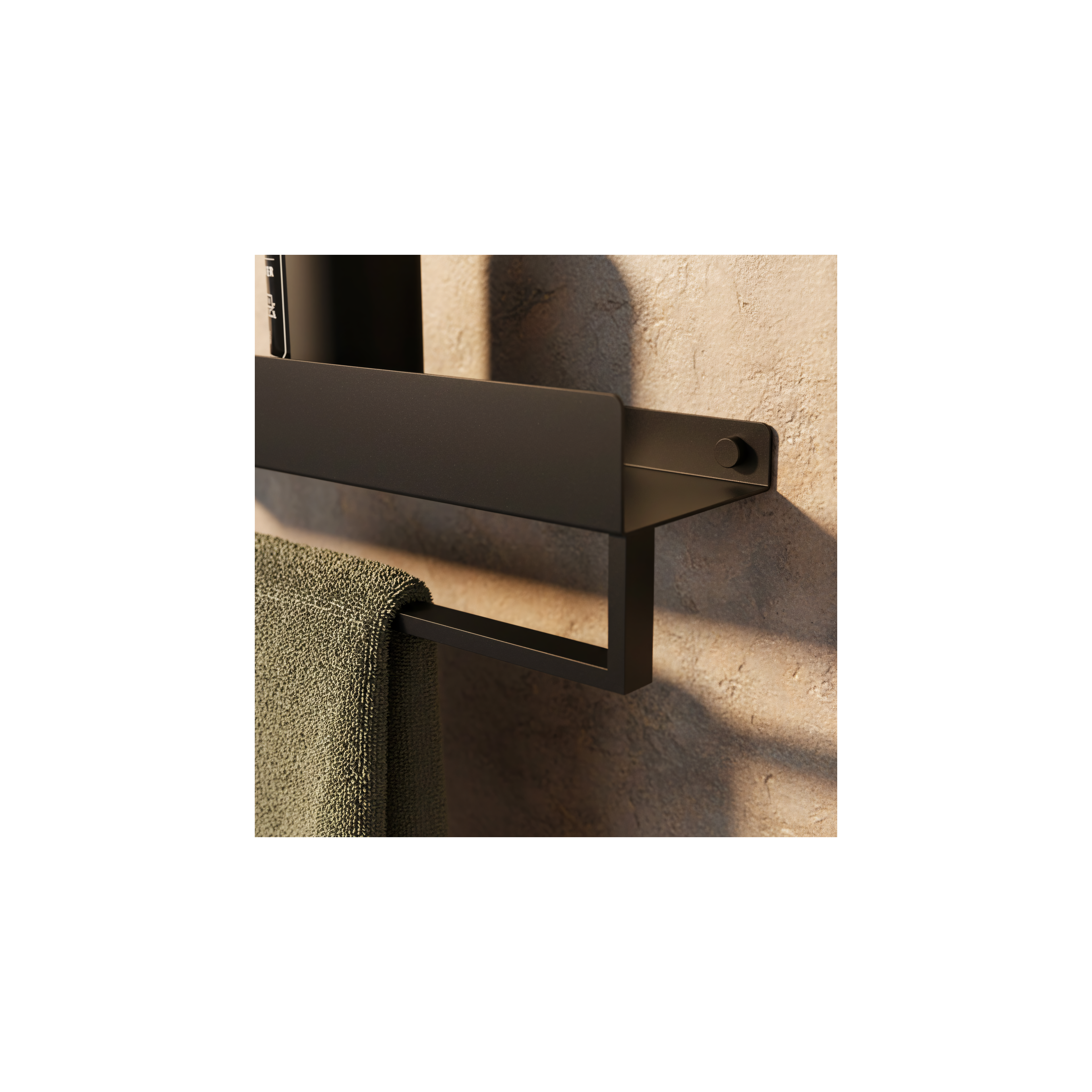 Bathroom shelf SF01 60cm black matt