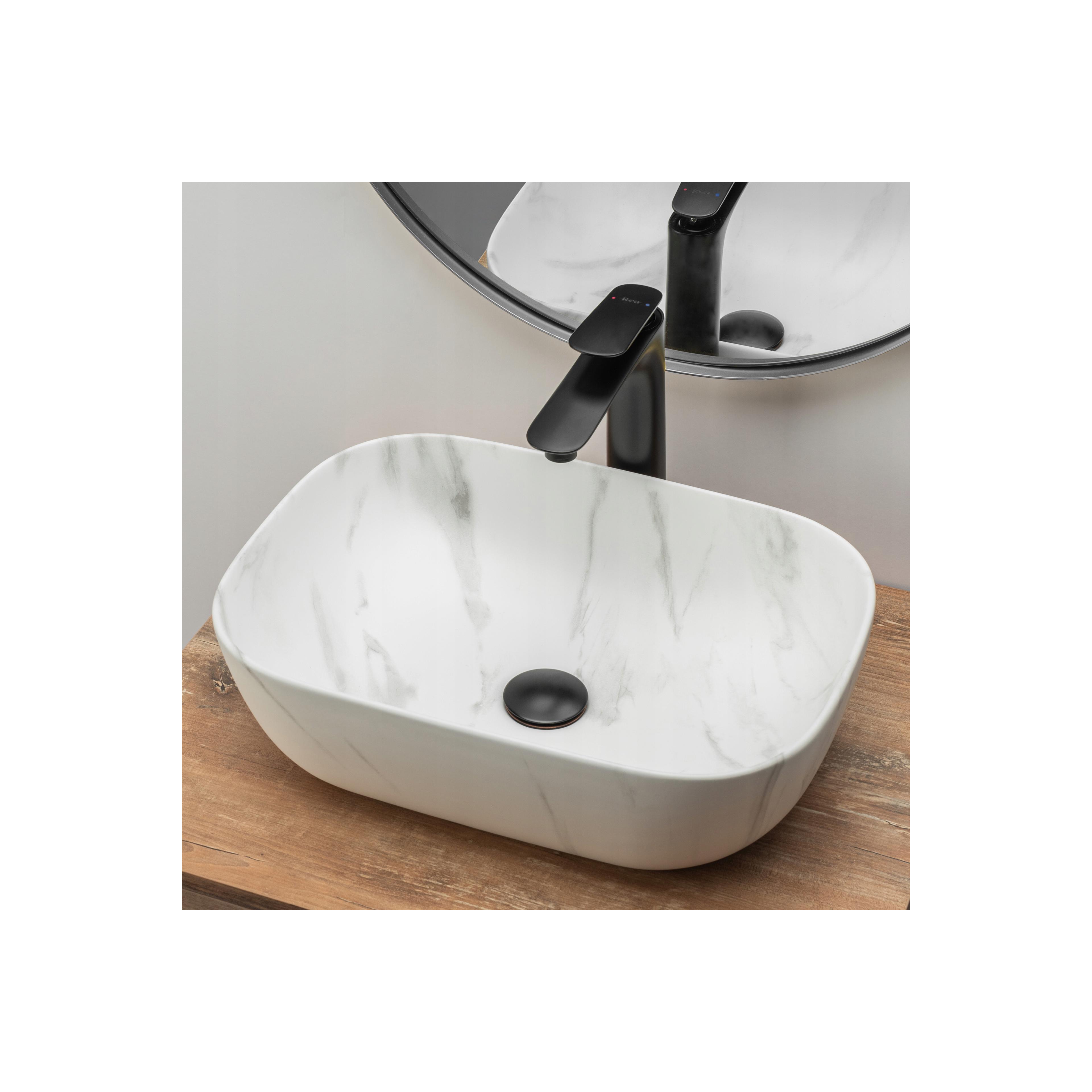 Opzetwastafel Rea Belinda Marble Marble Mat