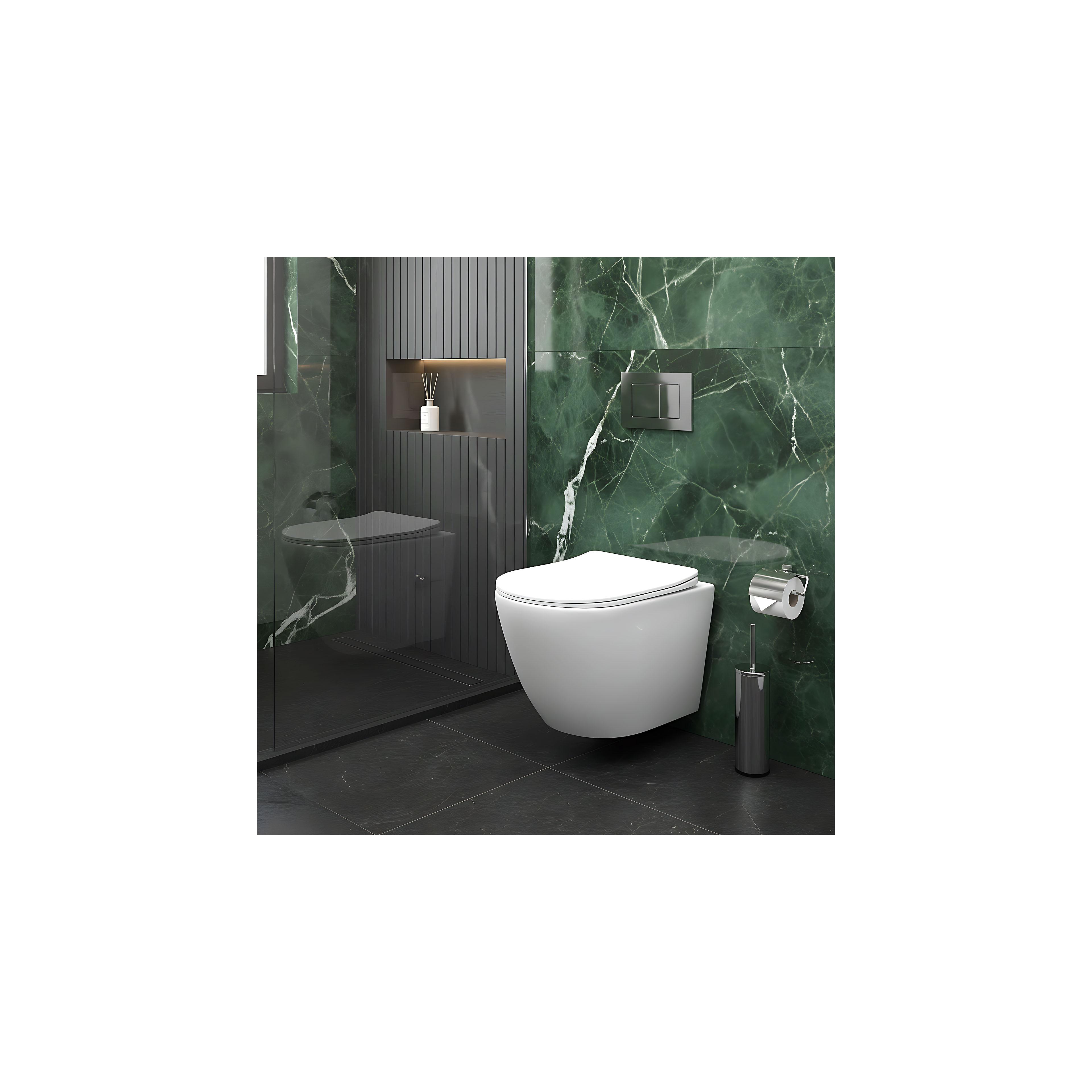 wandhängendes WC REA Carlo Lux Rimless mit Bidetfunktion