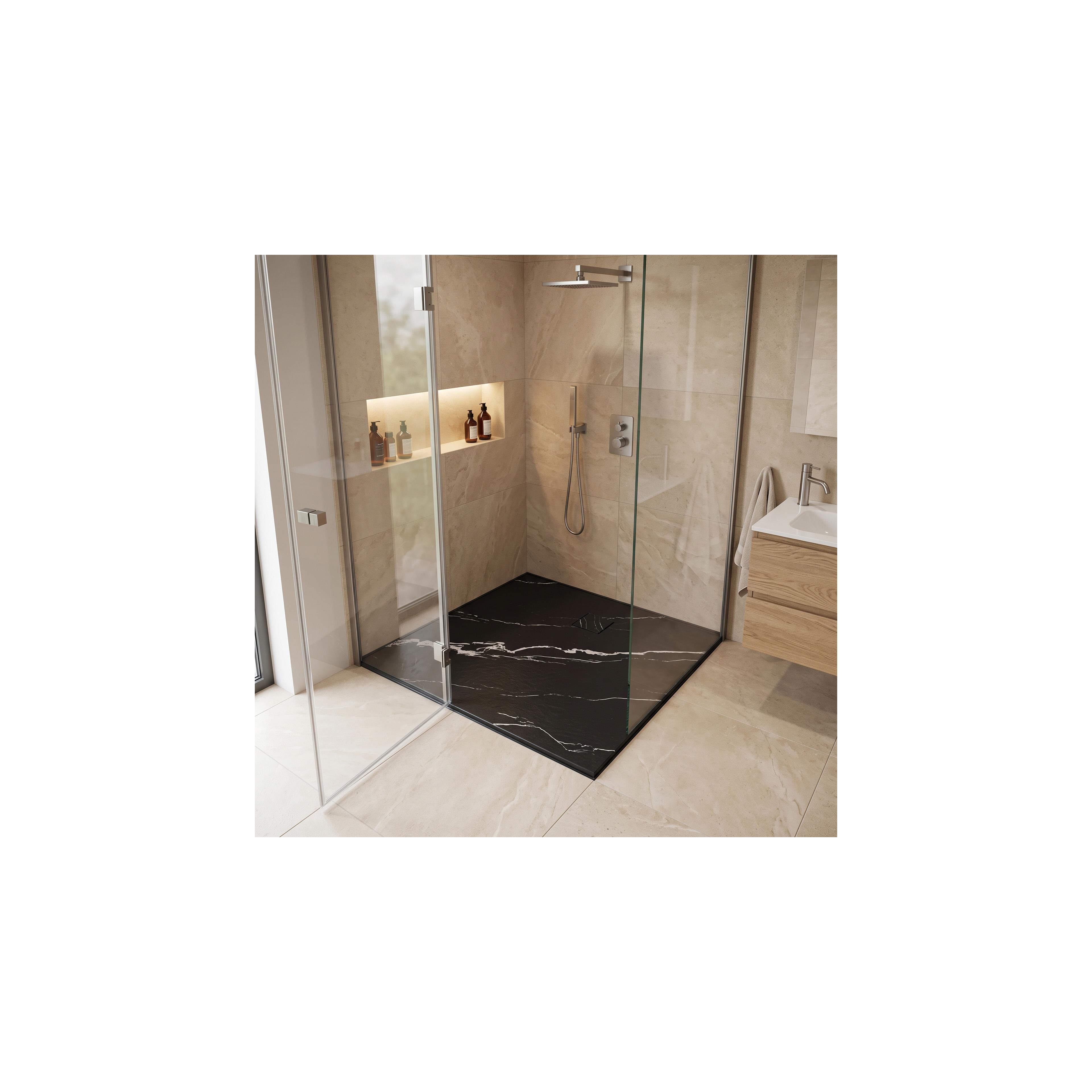 Dušas paliktnis Magnum CARRARA BLACK 90x90