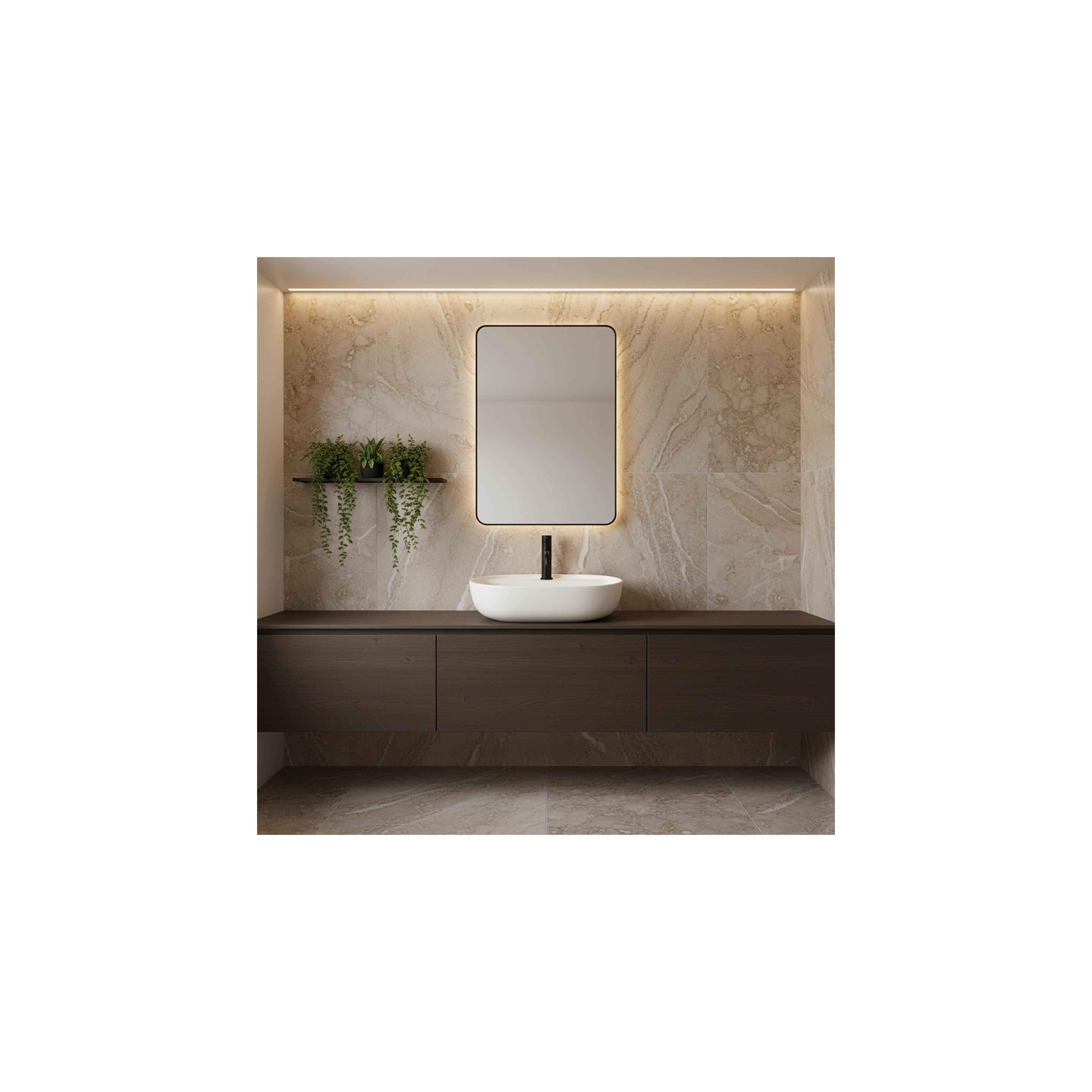 Nablatni umivaonik REA Aura 51 White Matt