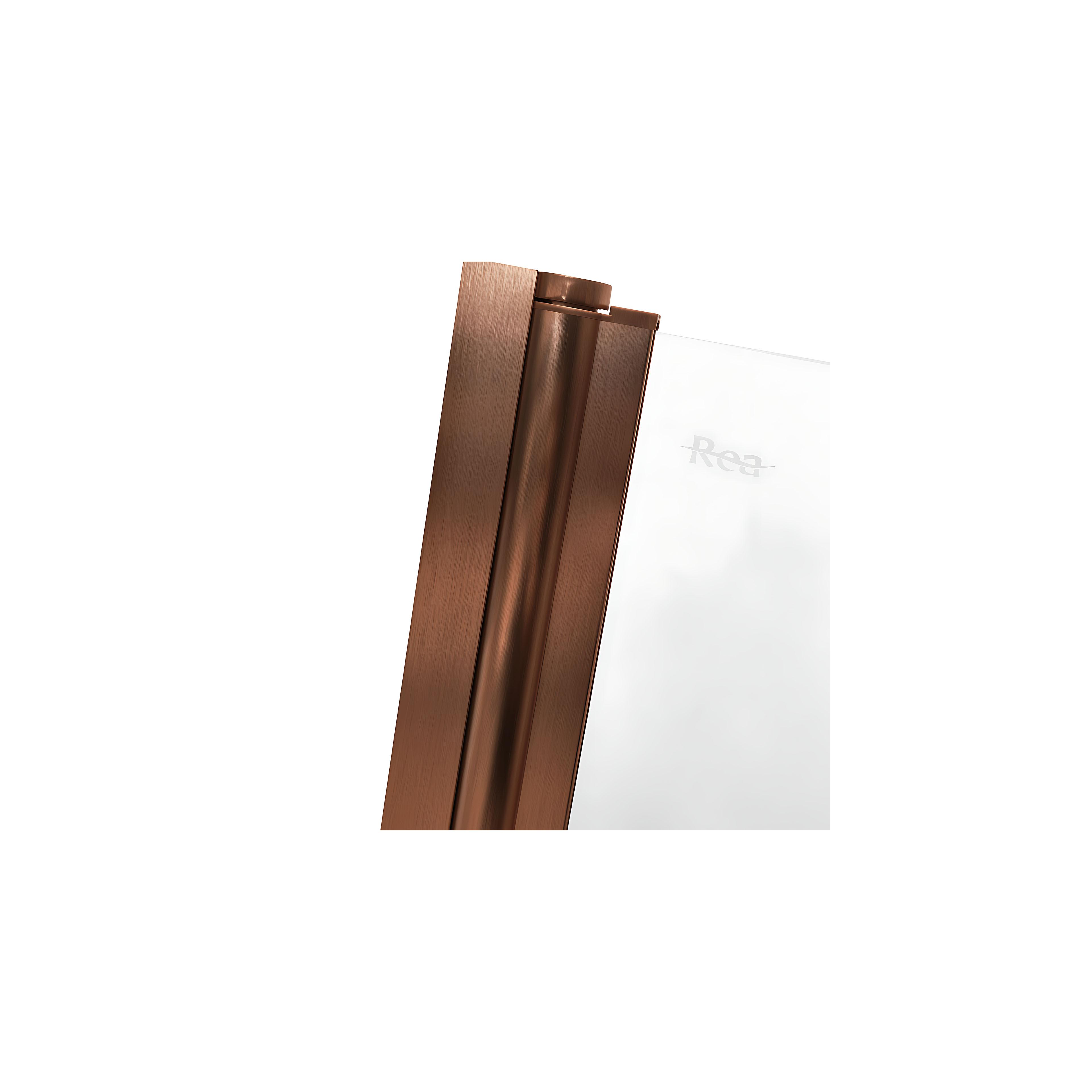 Pare-baignoire pliant Rea Agat-3 120 Brush Copper