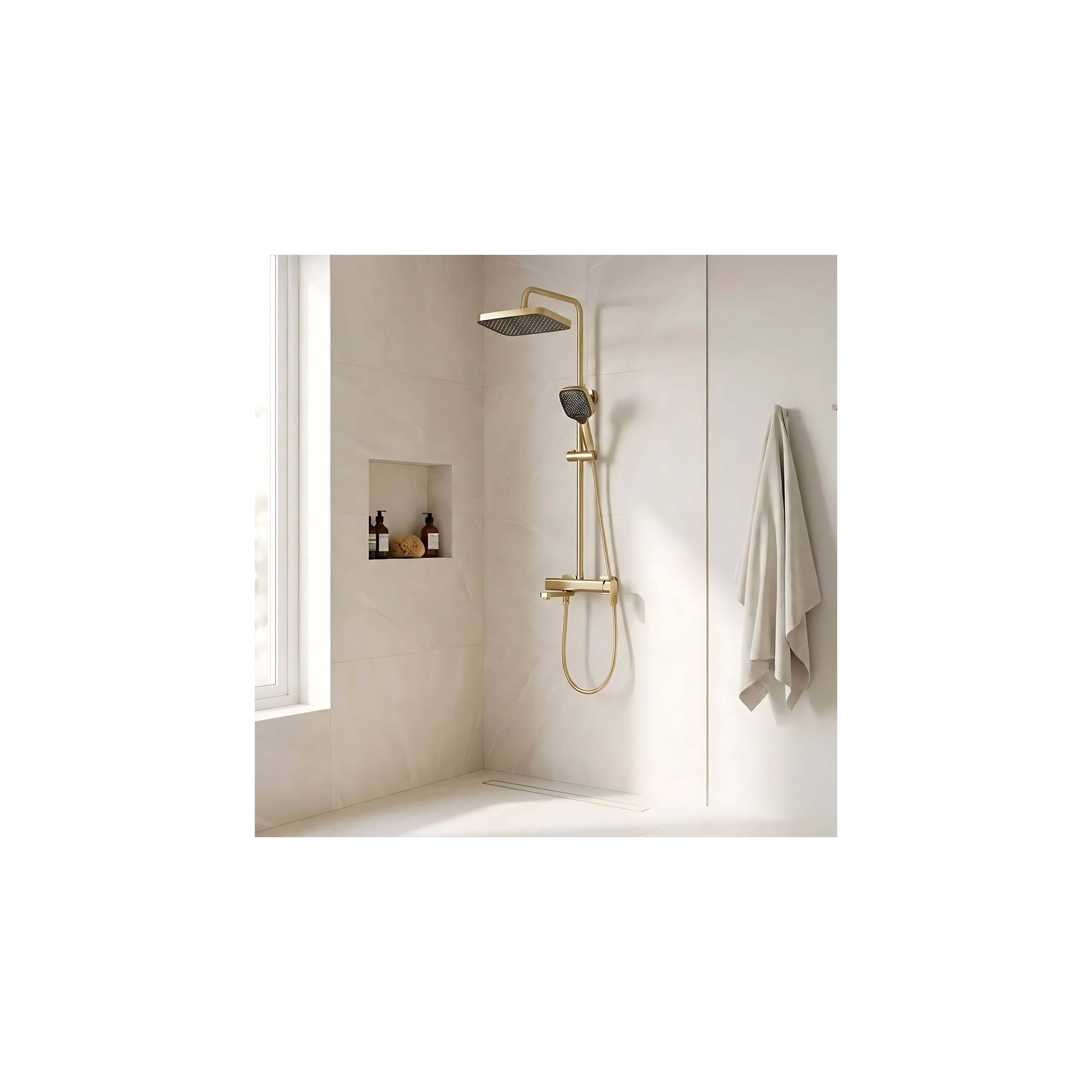 Duschgarnitur Rea Arlo Brush Gold