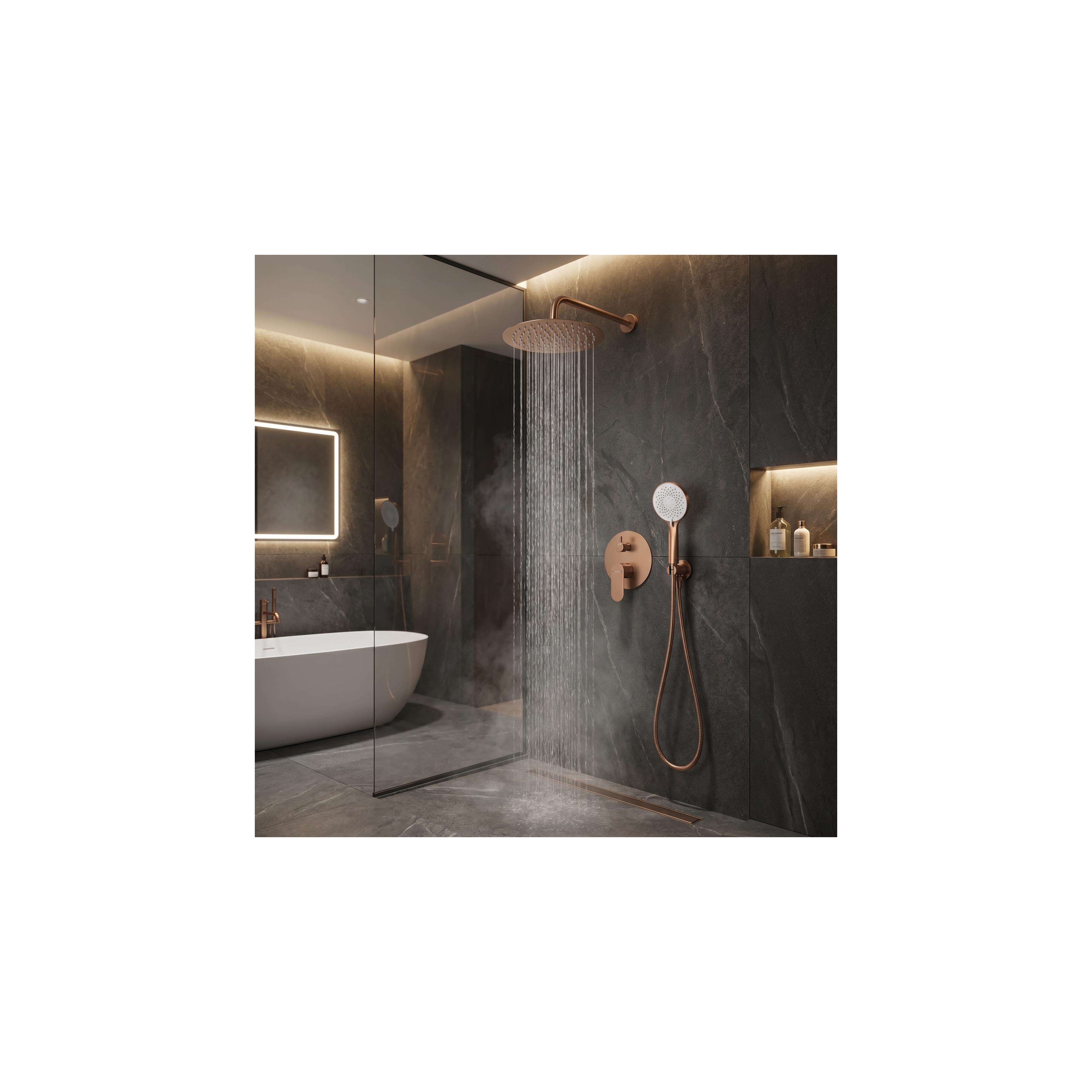 Unterputz Duschset Rea Drop Brush Copper + BOX