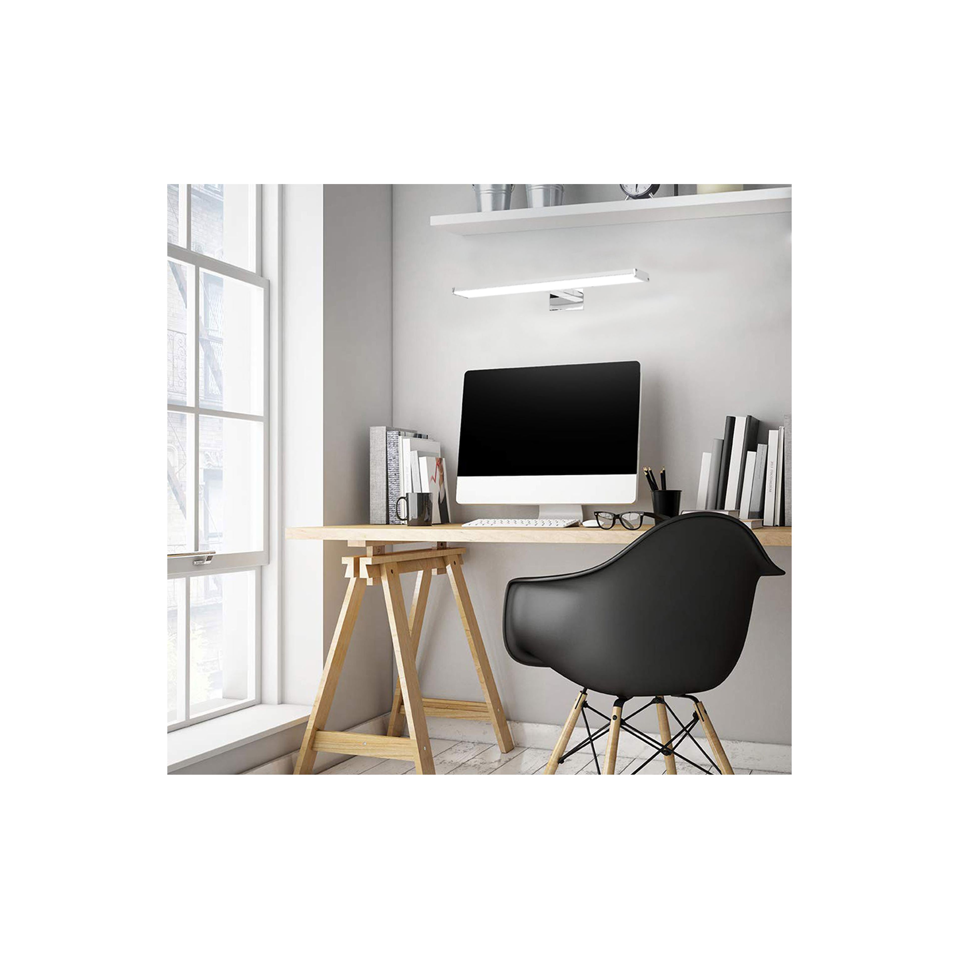 LÂMPADA DE PAREDE LED PARA BANHEIRO SOBRE O ESPELHO 8W 40CM APP368-1W CROMADO