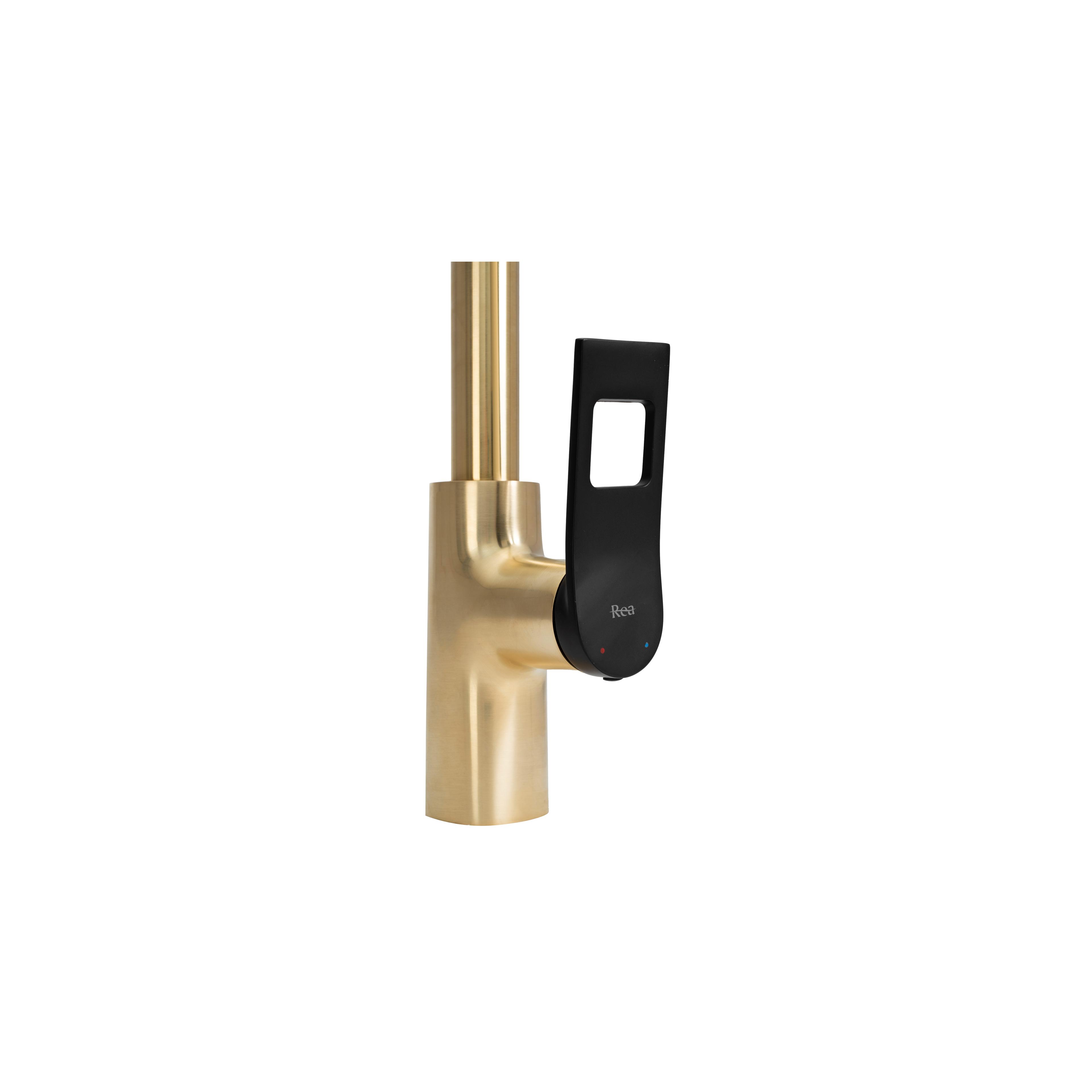 Virtuves maisītājs Rea SOUL Black/Gold Brushed
