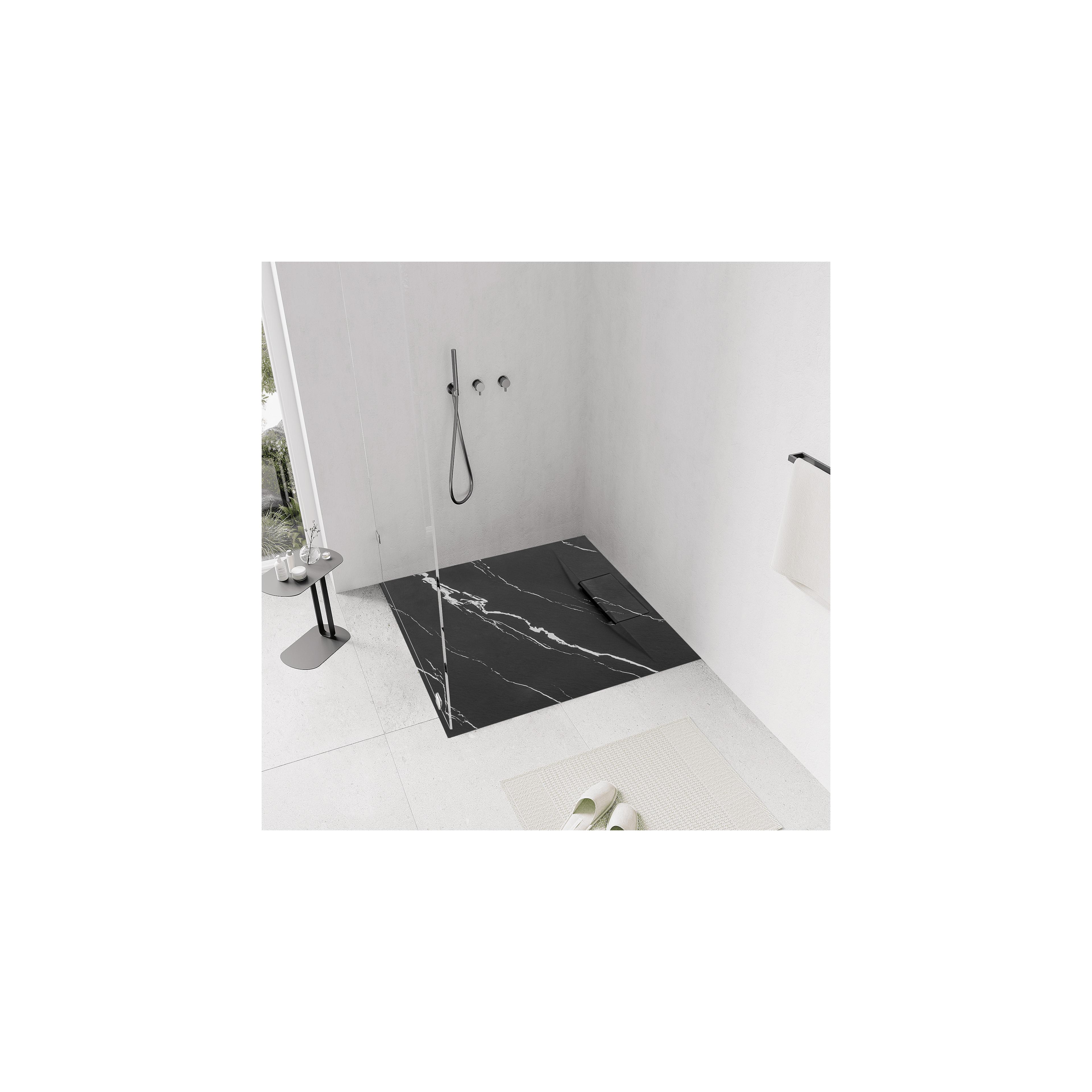 Duschtasse Bazalt CARRARA BLACK 90x90