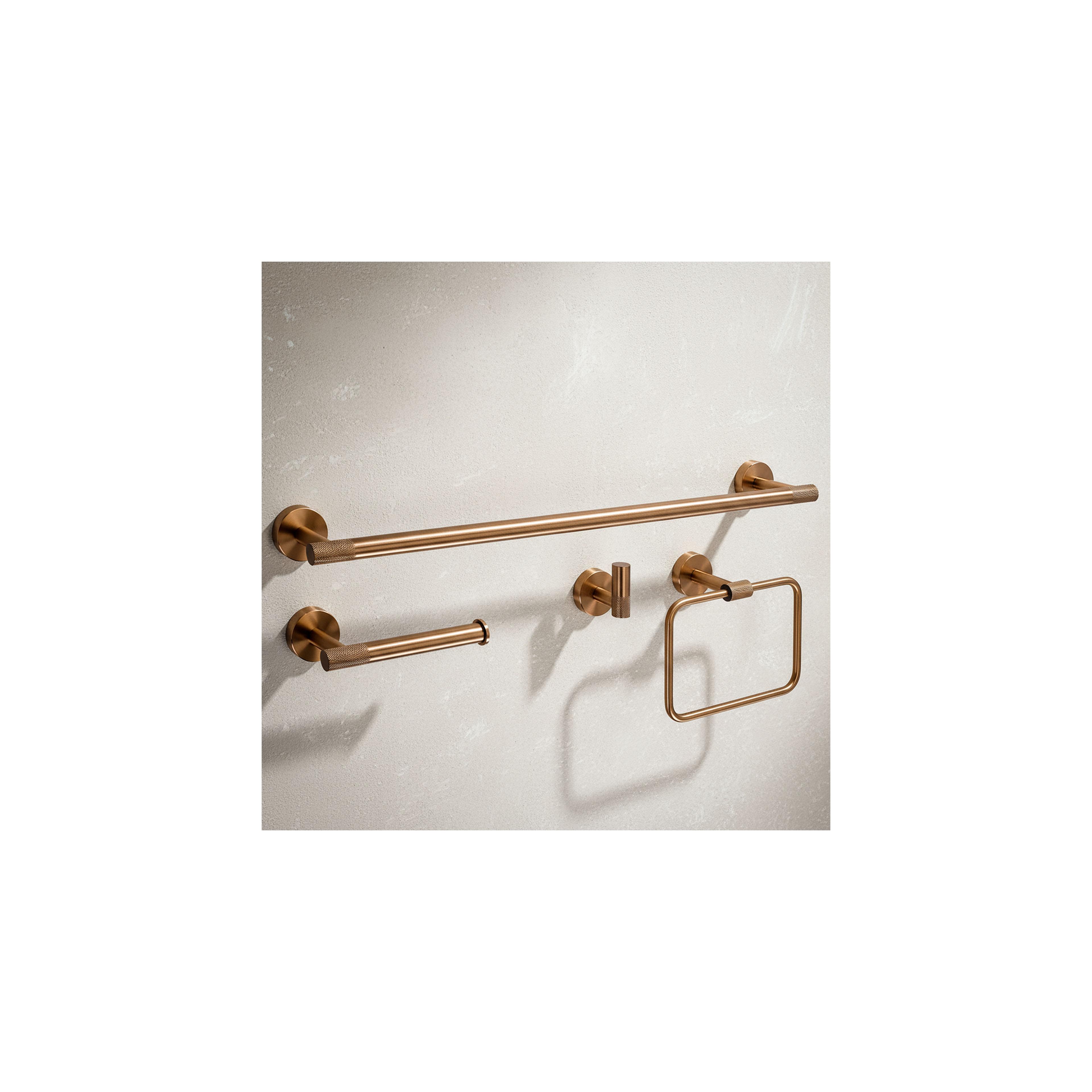 Badezimmer-Accessoire-Set GRID Brush Copper 4-teilig