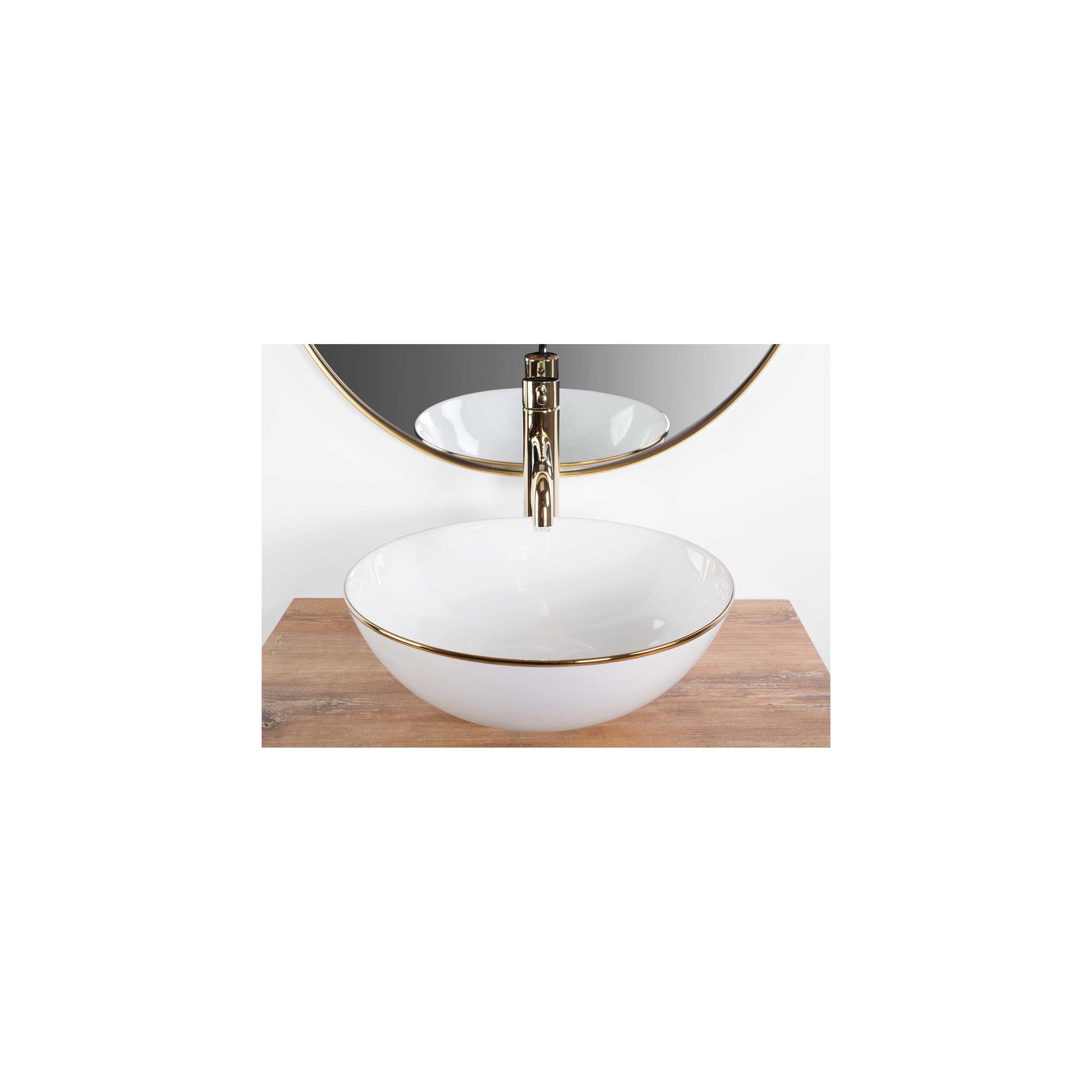 Countertop Basin Stella White gold edge