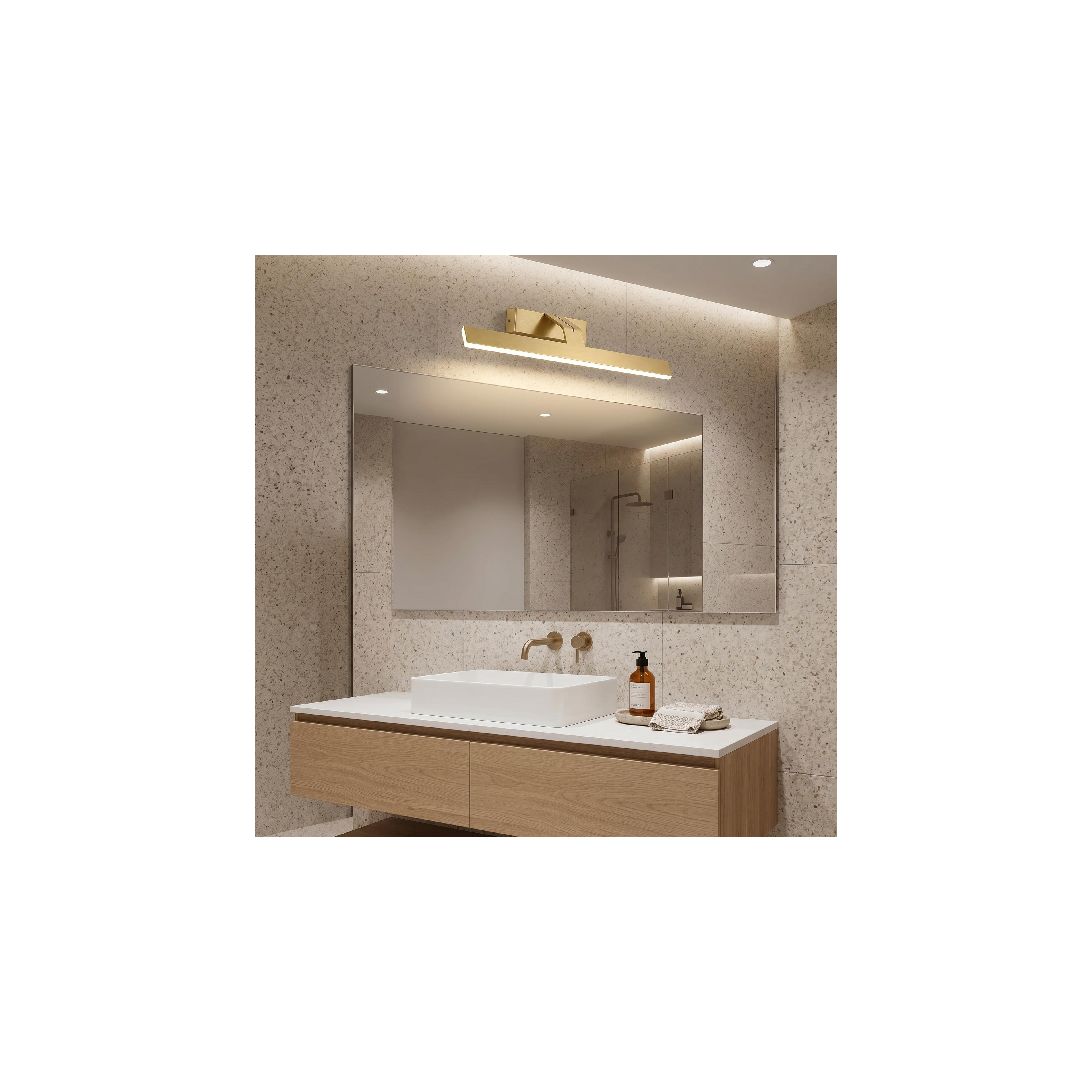 Bad LED-Wandleuchte SWE007-1W 43cm BRUSH GOLD