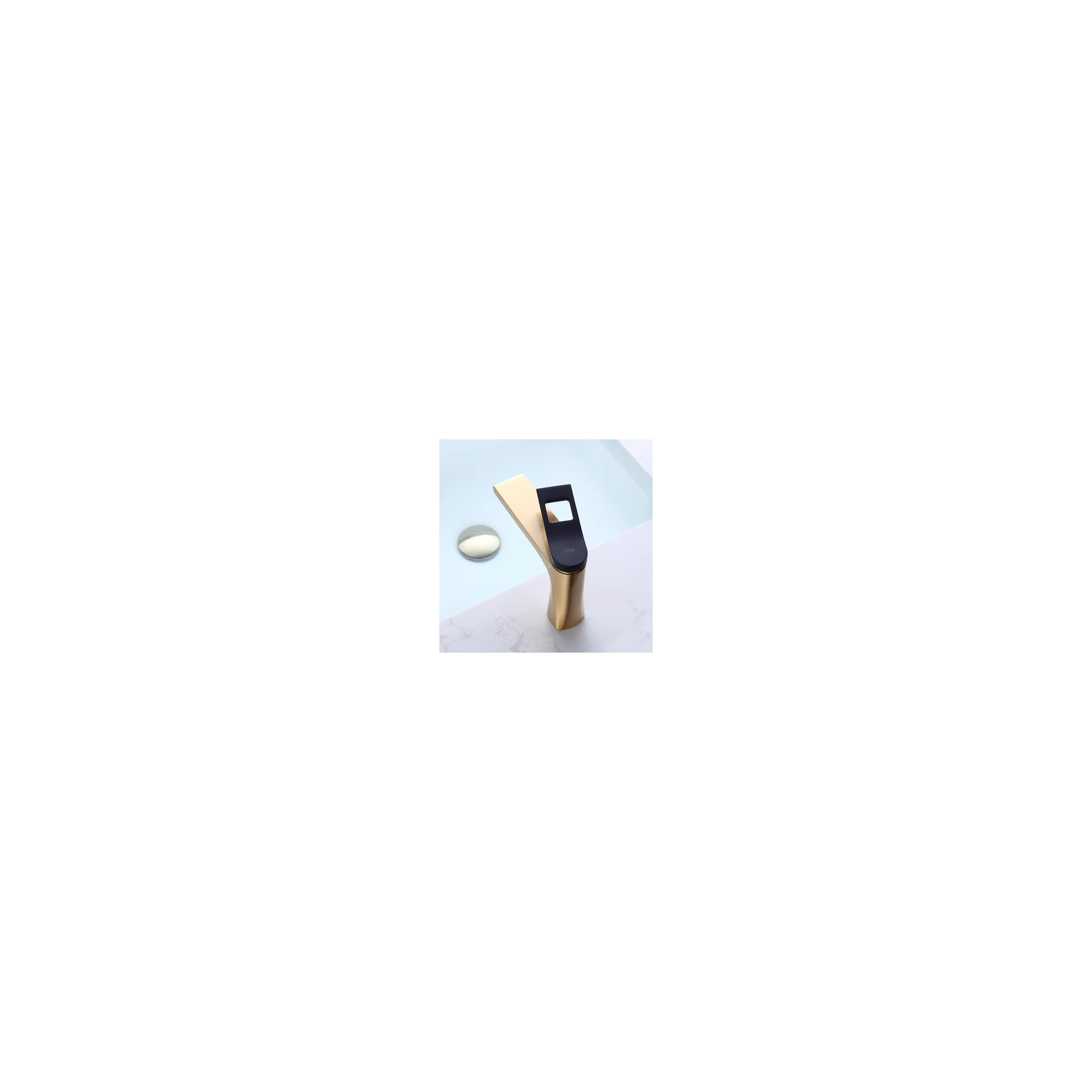 Waschbeckenarmatur REA Soul Gold mat black low