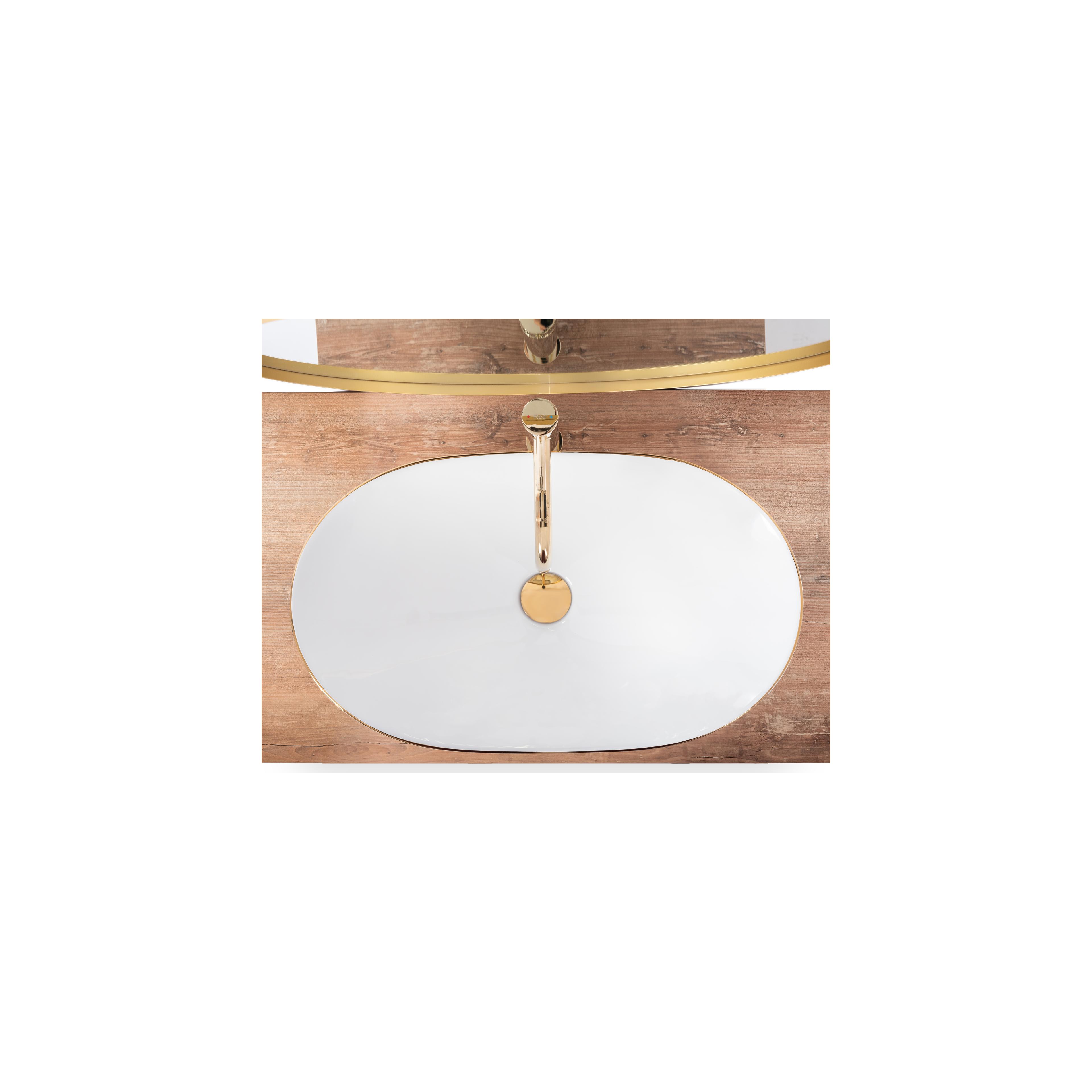 Aufsatzwaschbecken Rea Royal Gold Edge