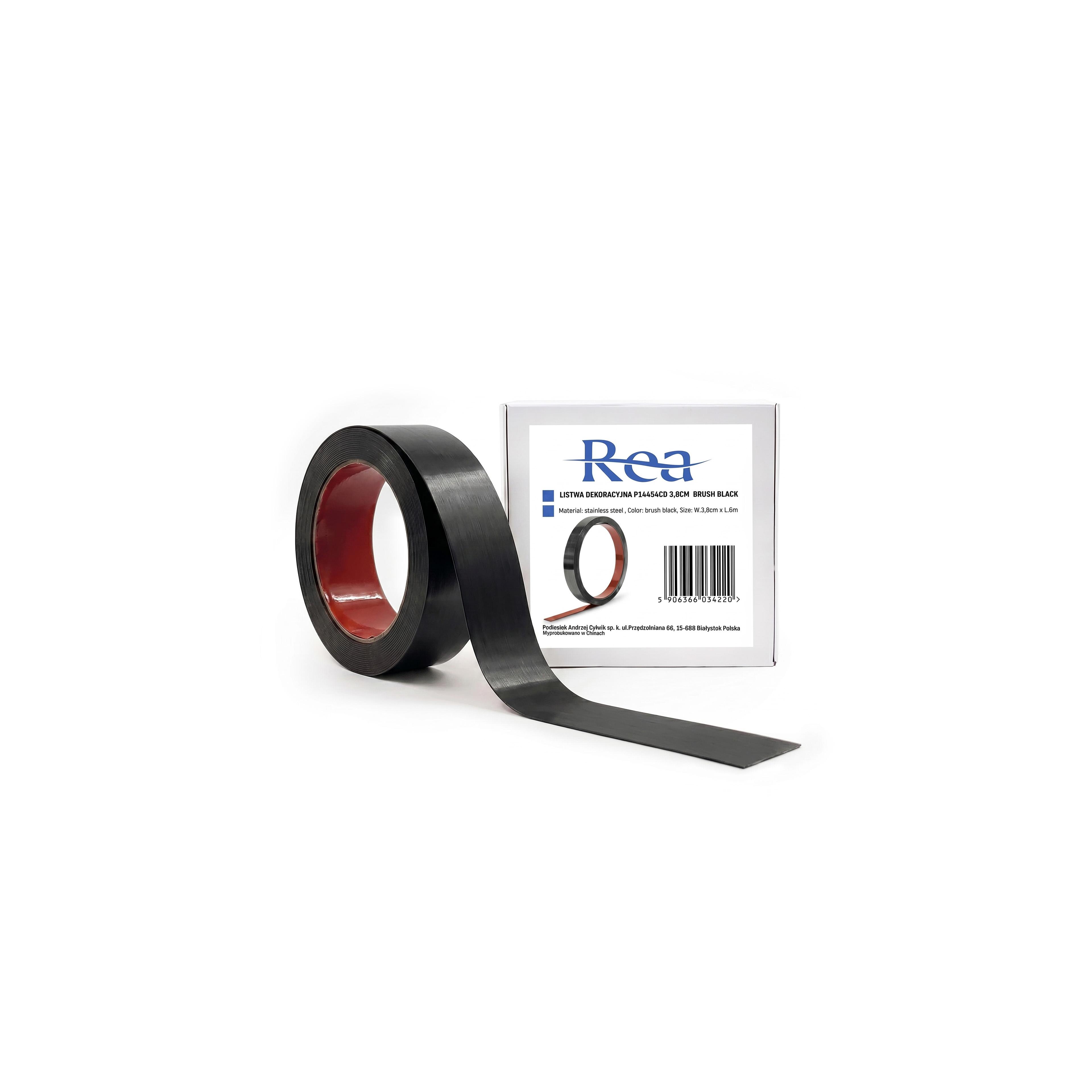 Selbstklebende Zierleiste Rea P14454CD 3,8cm Brush Black