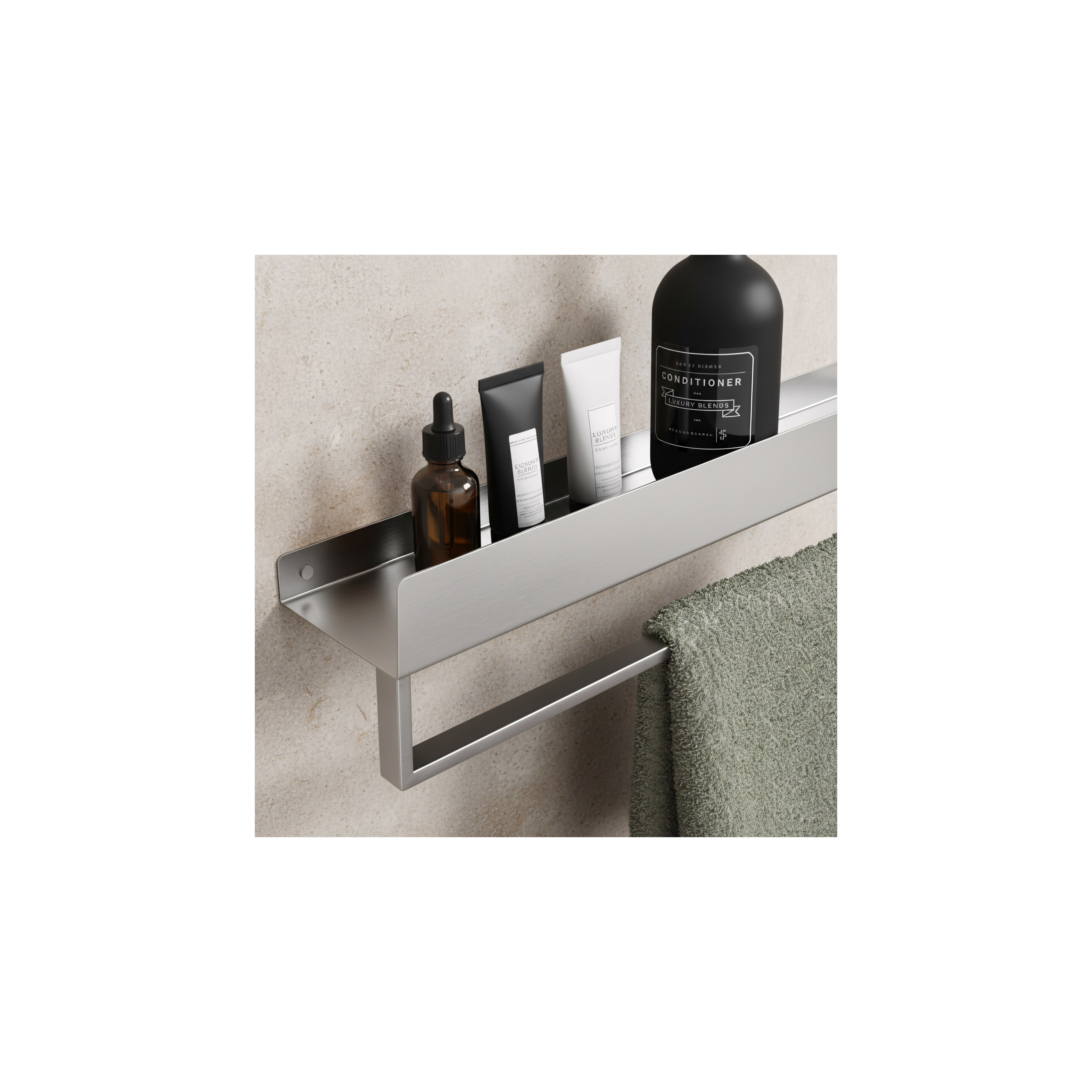 Estante de baño SF01 45cm steel brush