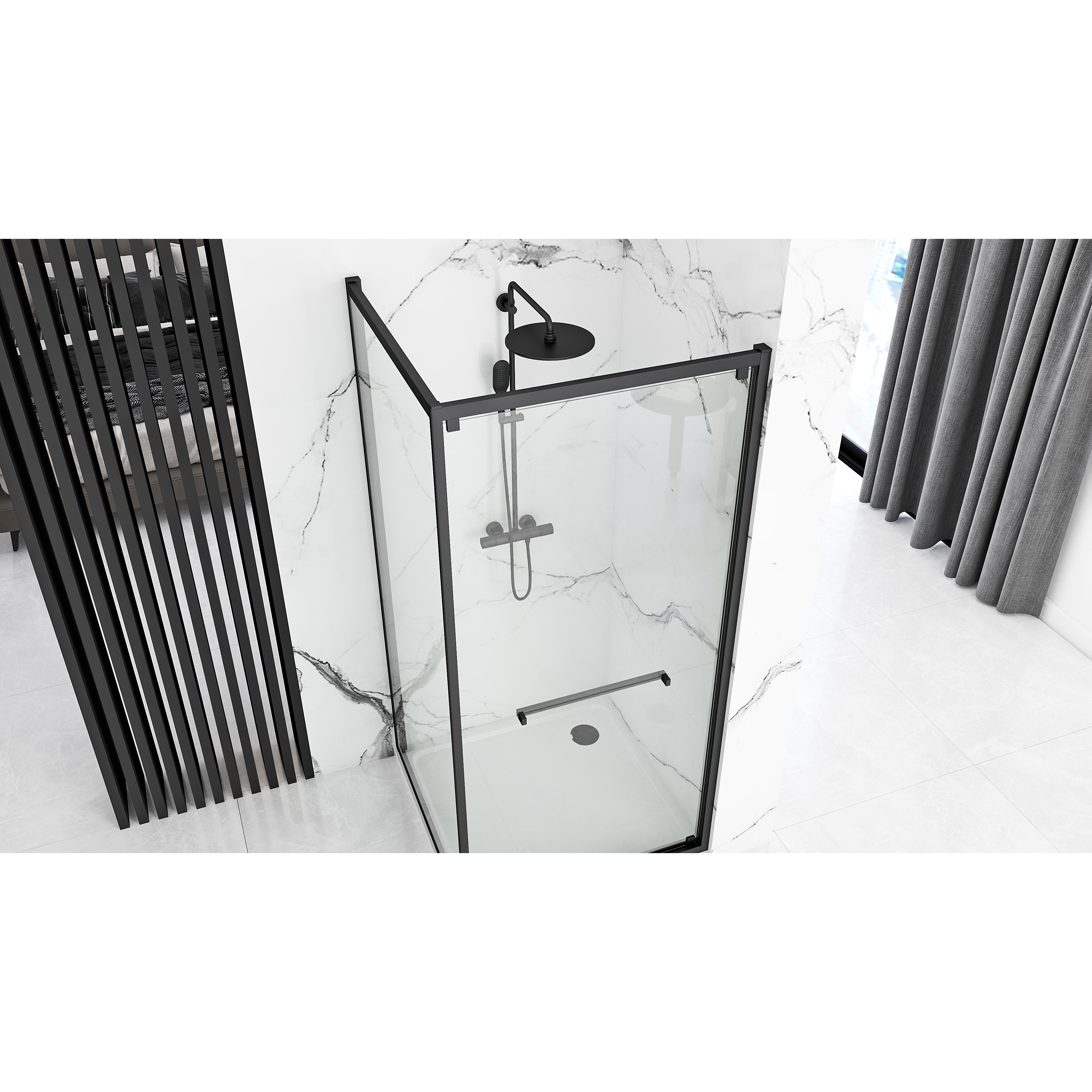 Душевая кабина Rea Space In Black 80x100