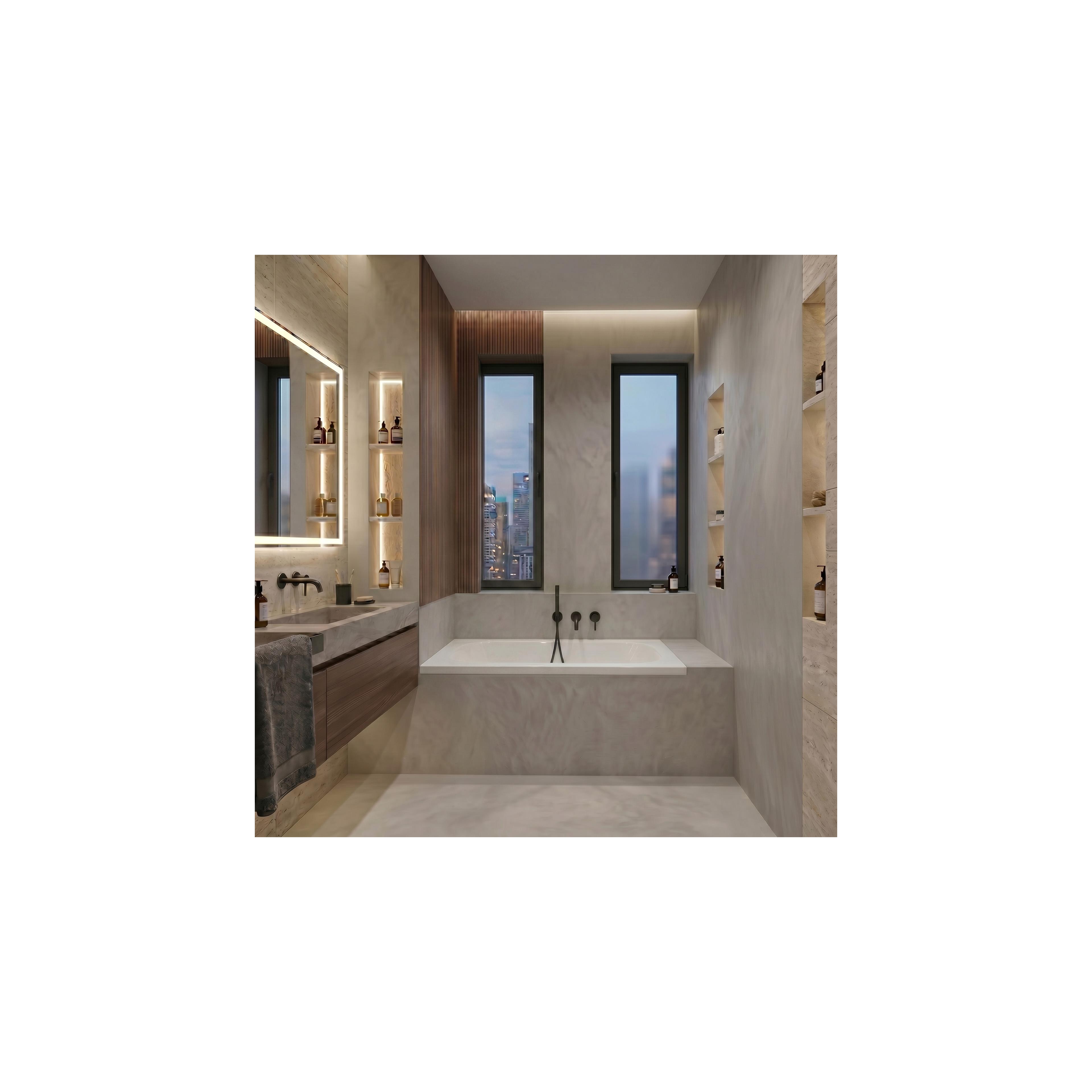 Acryl-Einbaubadewanne Rea Gloria 120