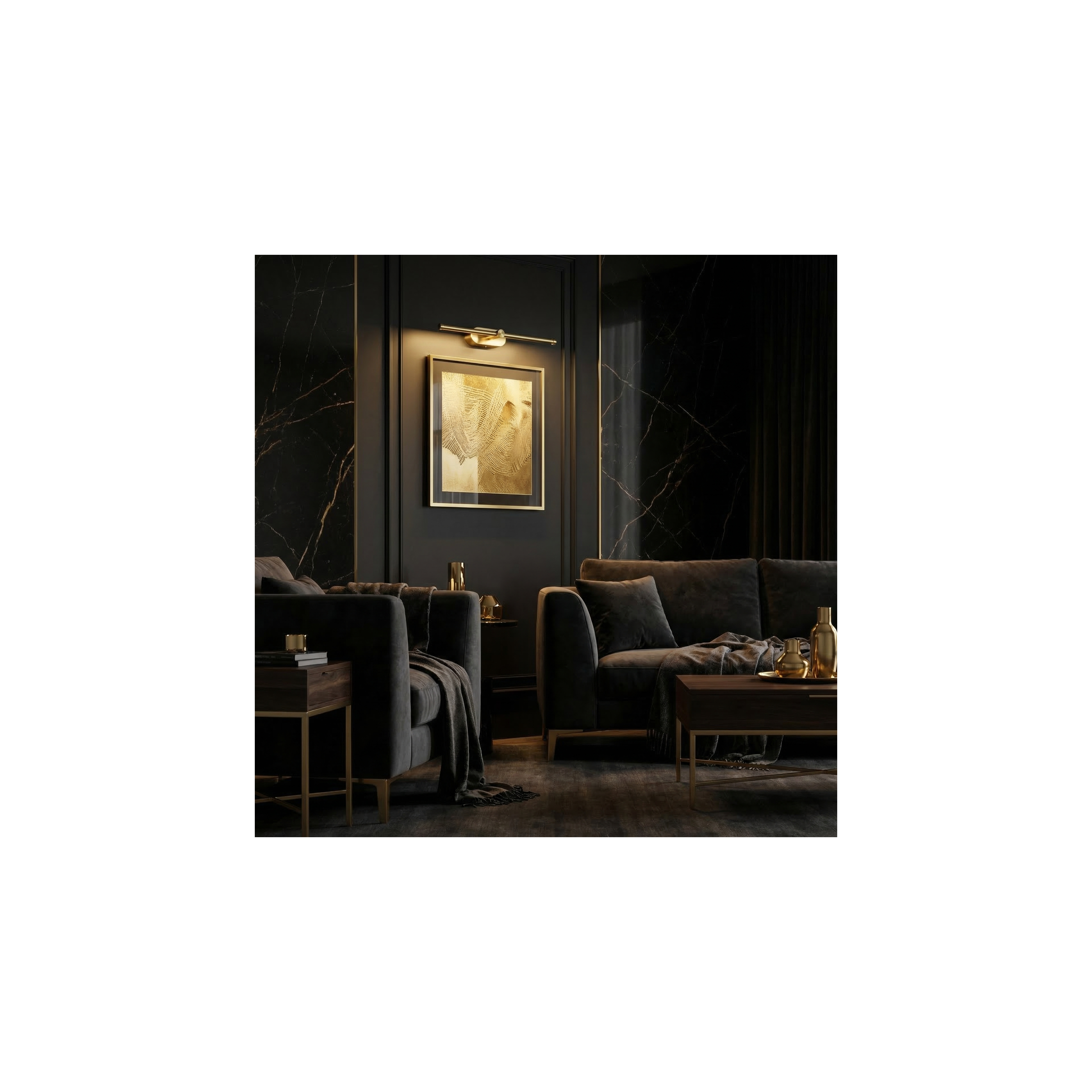 Επιτοίχο φωτιστικό μπάνιου LED APP1892-1W 40 cm BRUSH GOLD
