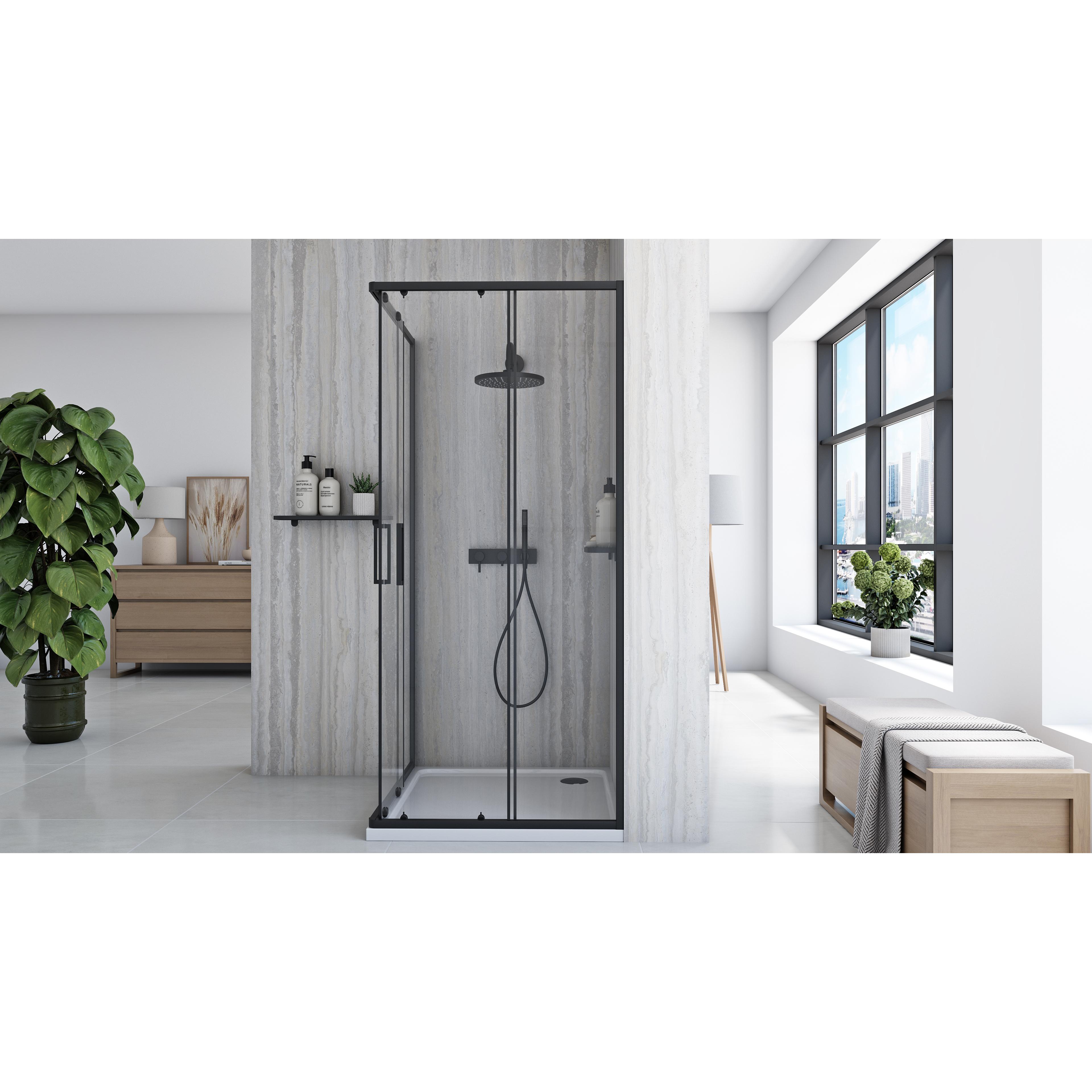 Duschkabine Rea City  90x90 Black