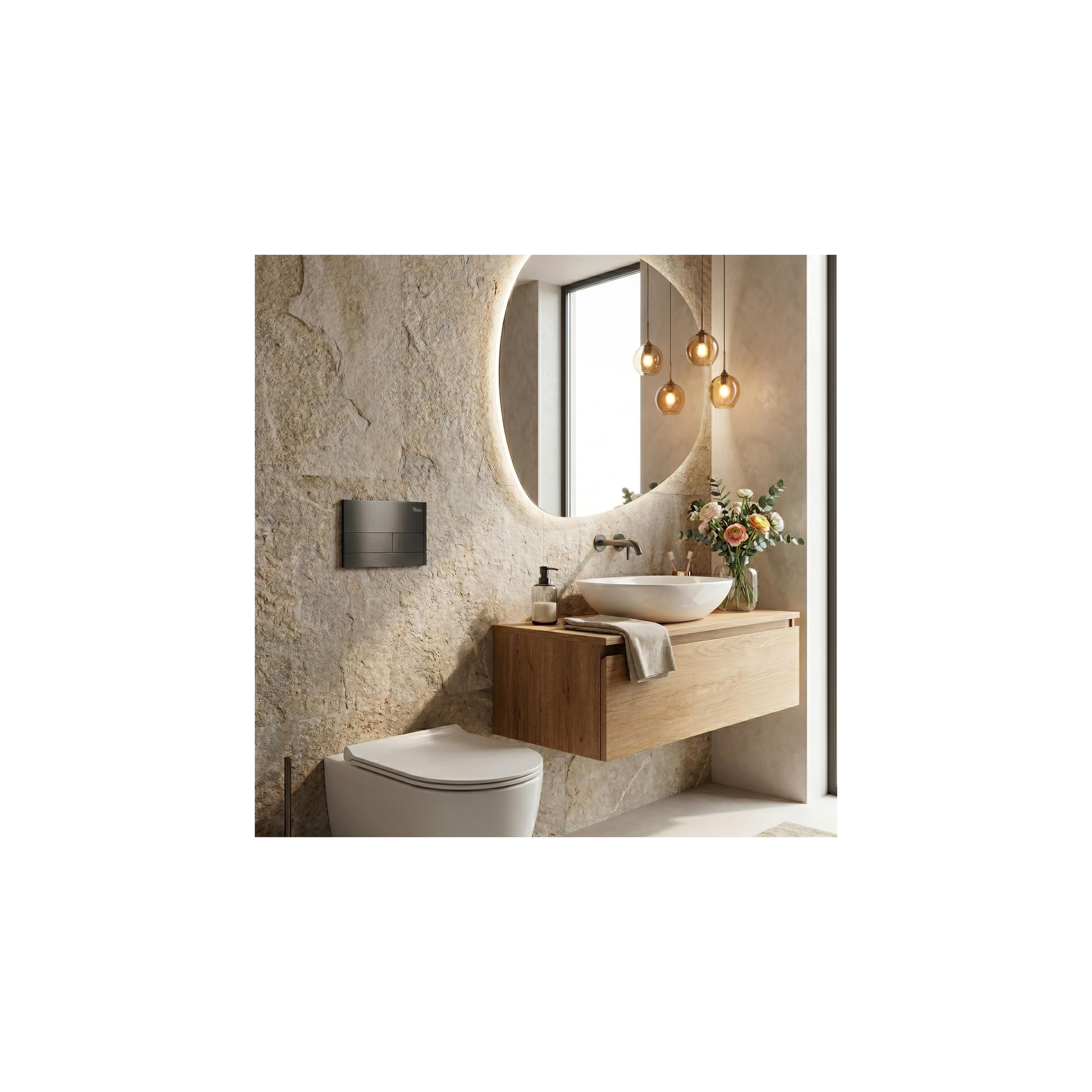 Gestell unterputzset Slim 024N für WC becken mit T taste Tytan
