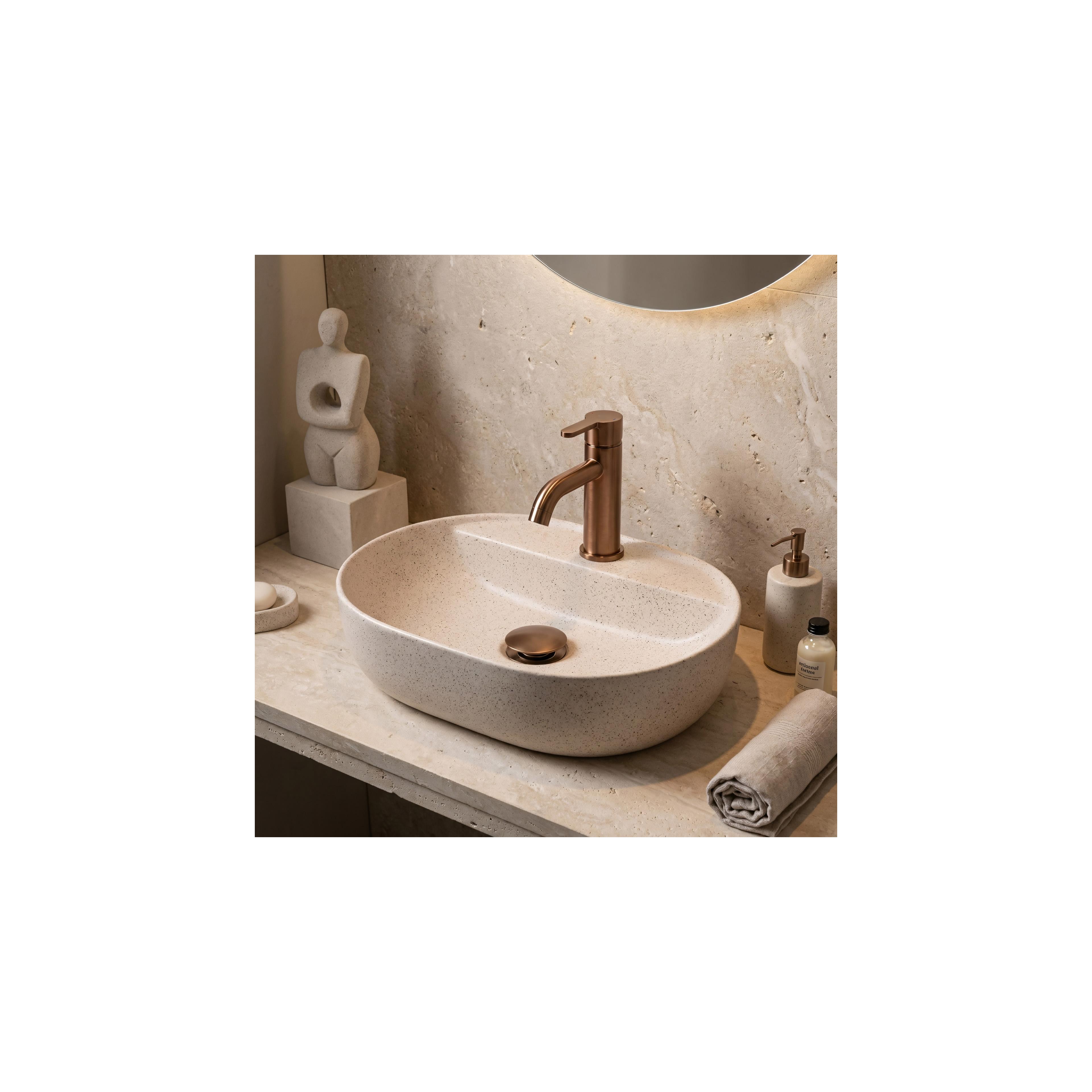 Aufsatzwaschbecken Rea Aura 42 Sandy