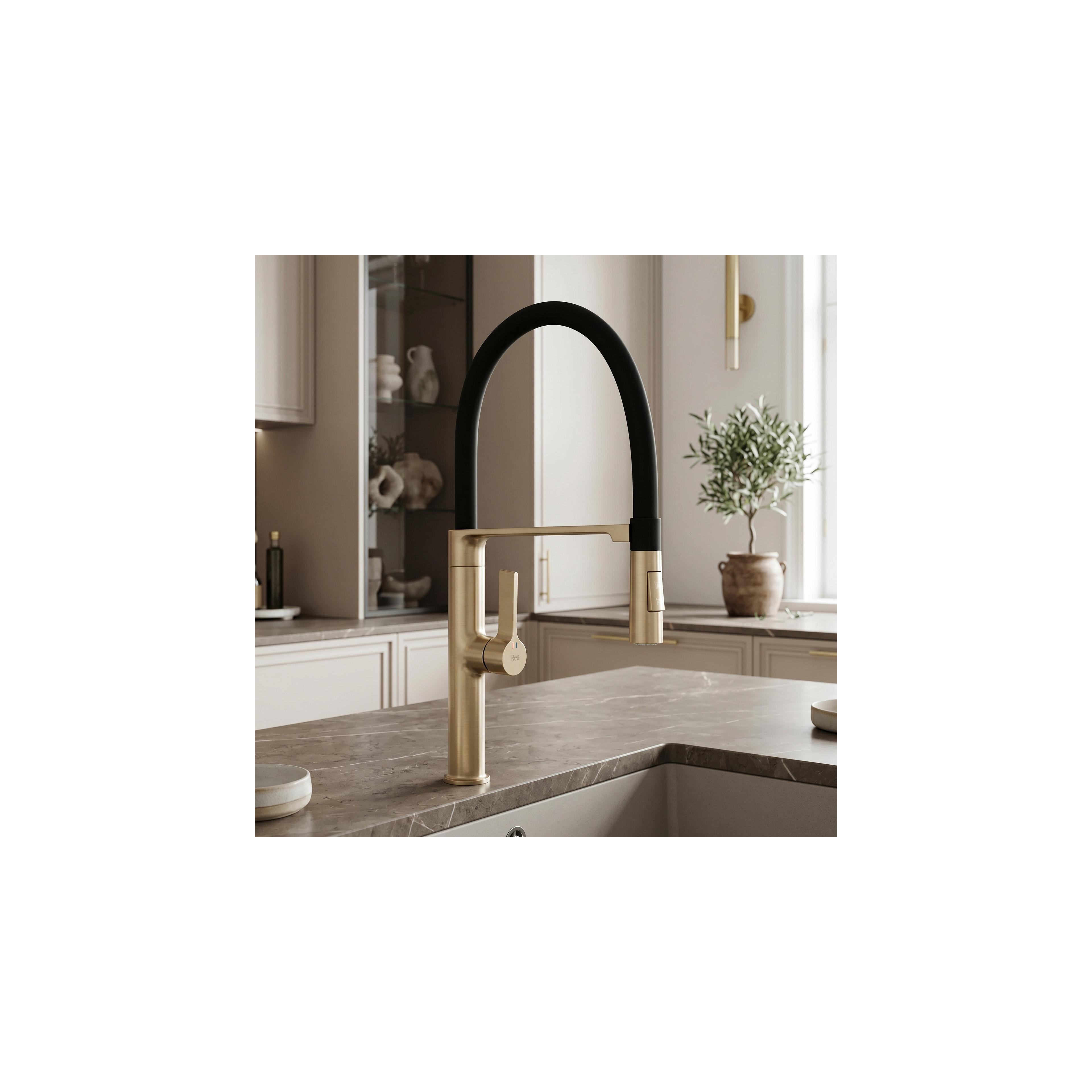 Küchearmatur REA Lago Brush Gold