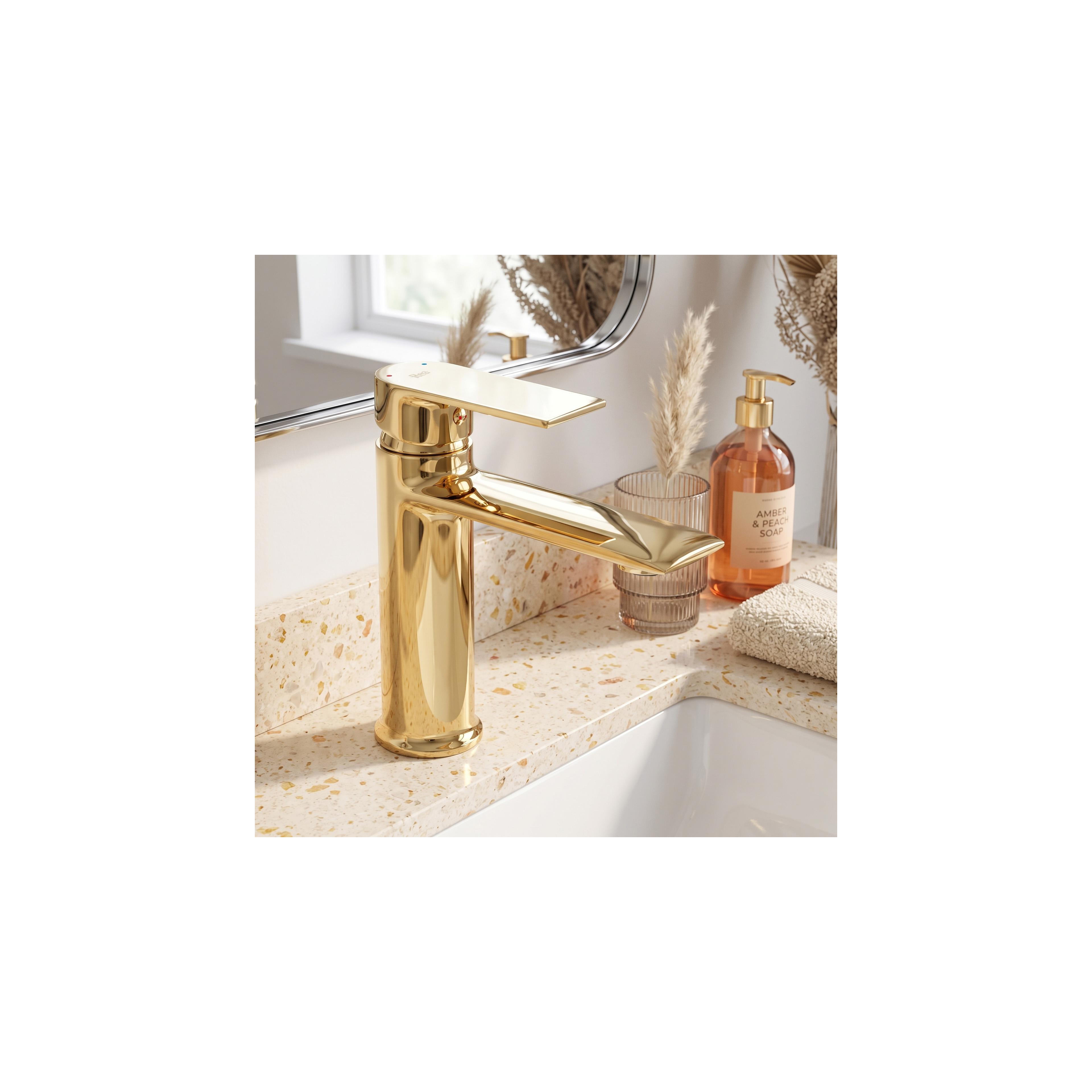 Waschbeckenarmatur REA Veneta Gold low