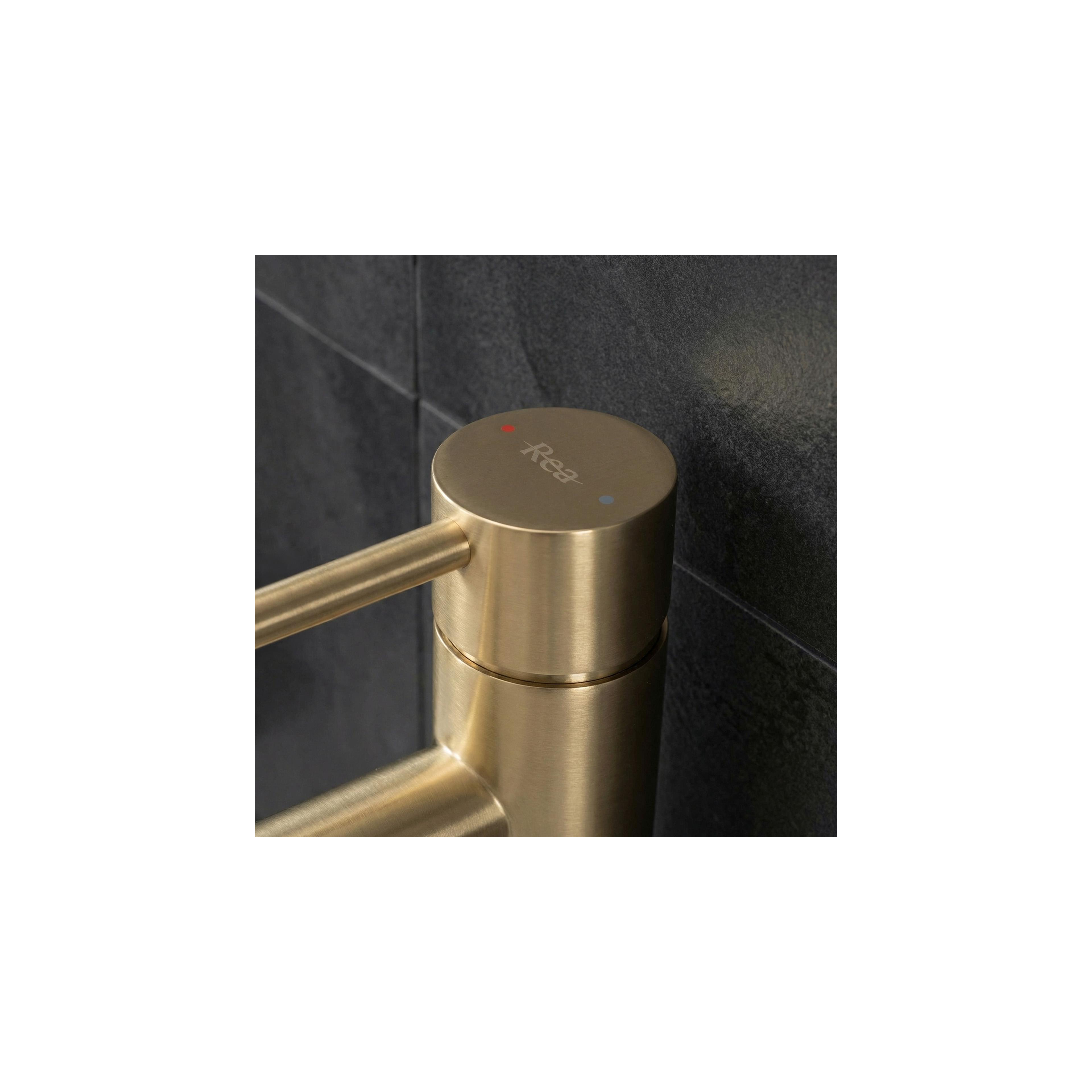 Waschbeckenarmatur Rea Tess Brush Gold High