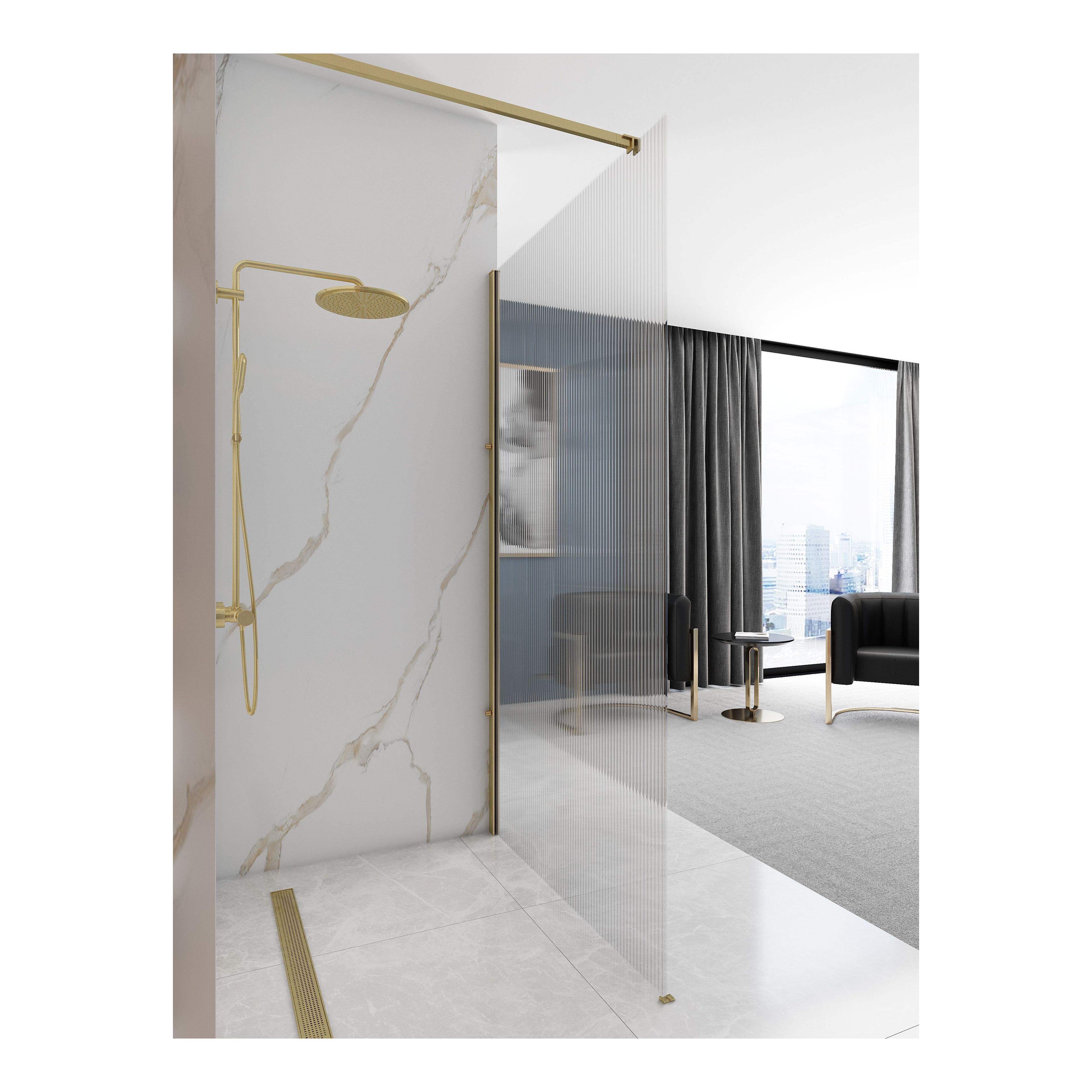 Duschwand Rea Aero Intimo Gold Brush 120